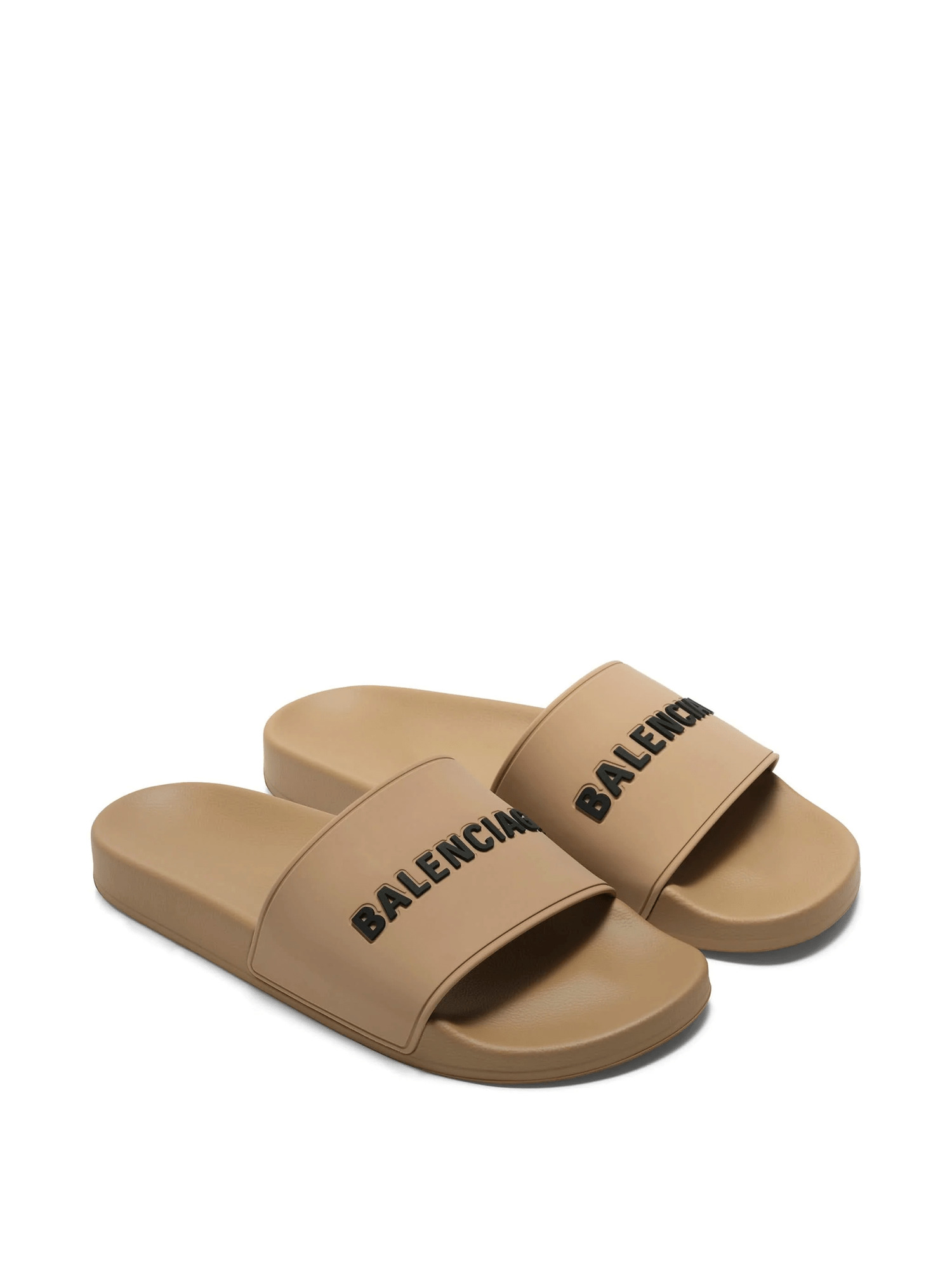 3D Logo Pool Slide Sandal in Beige/Black - 2