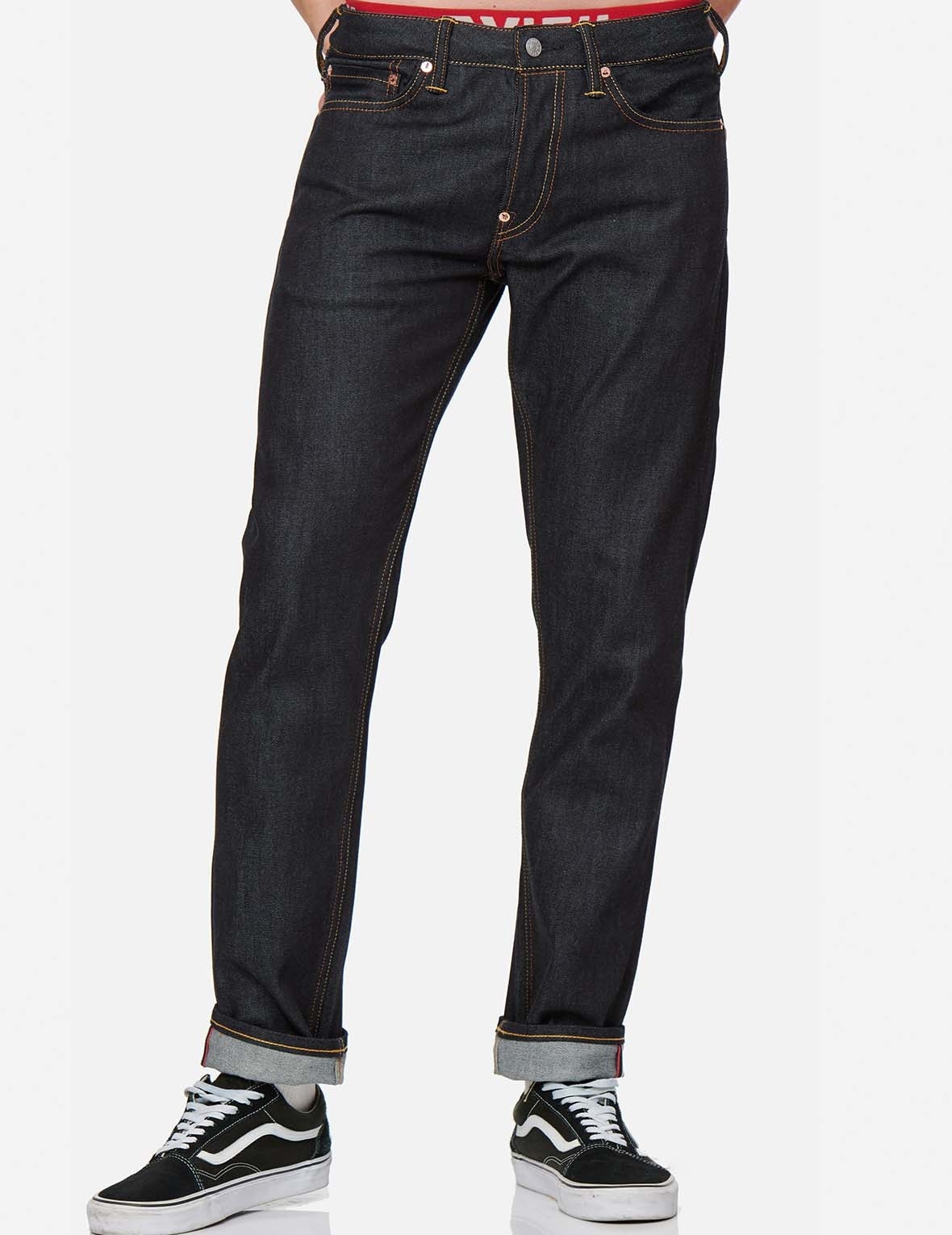RED BRUSHSTROKE DAICOCK SLIM STRAIGHT FIT JEANS #2010 - 4