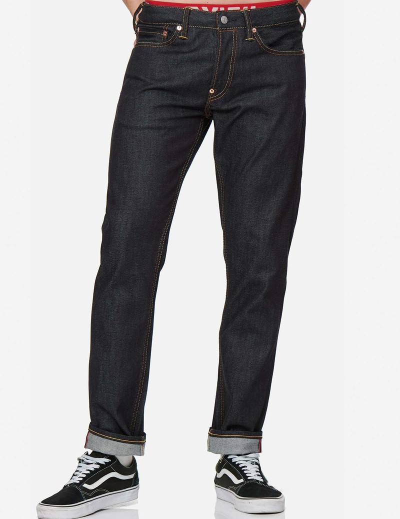 RED BRUSHSTROKE DAICOCK SLIM STRAIGHT FIT JEANS #2010 4