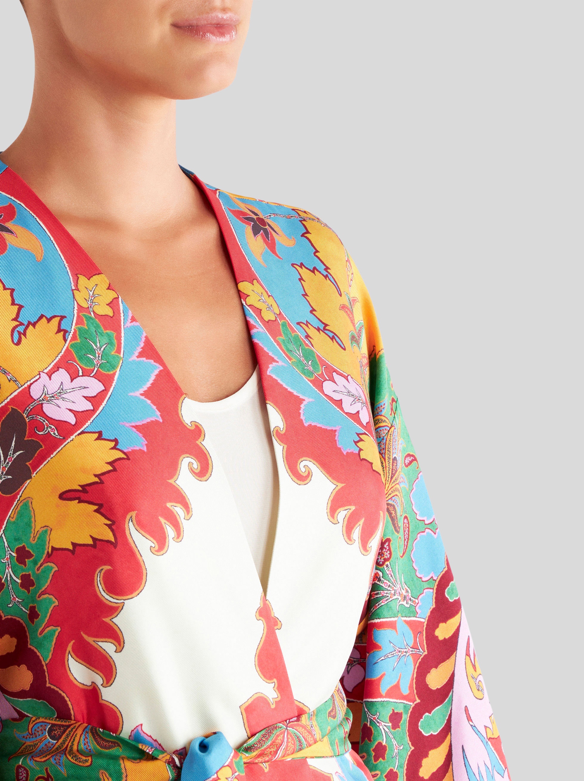 PRINTED SILK DUSTER COAT - 2