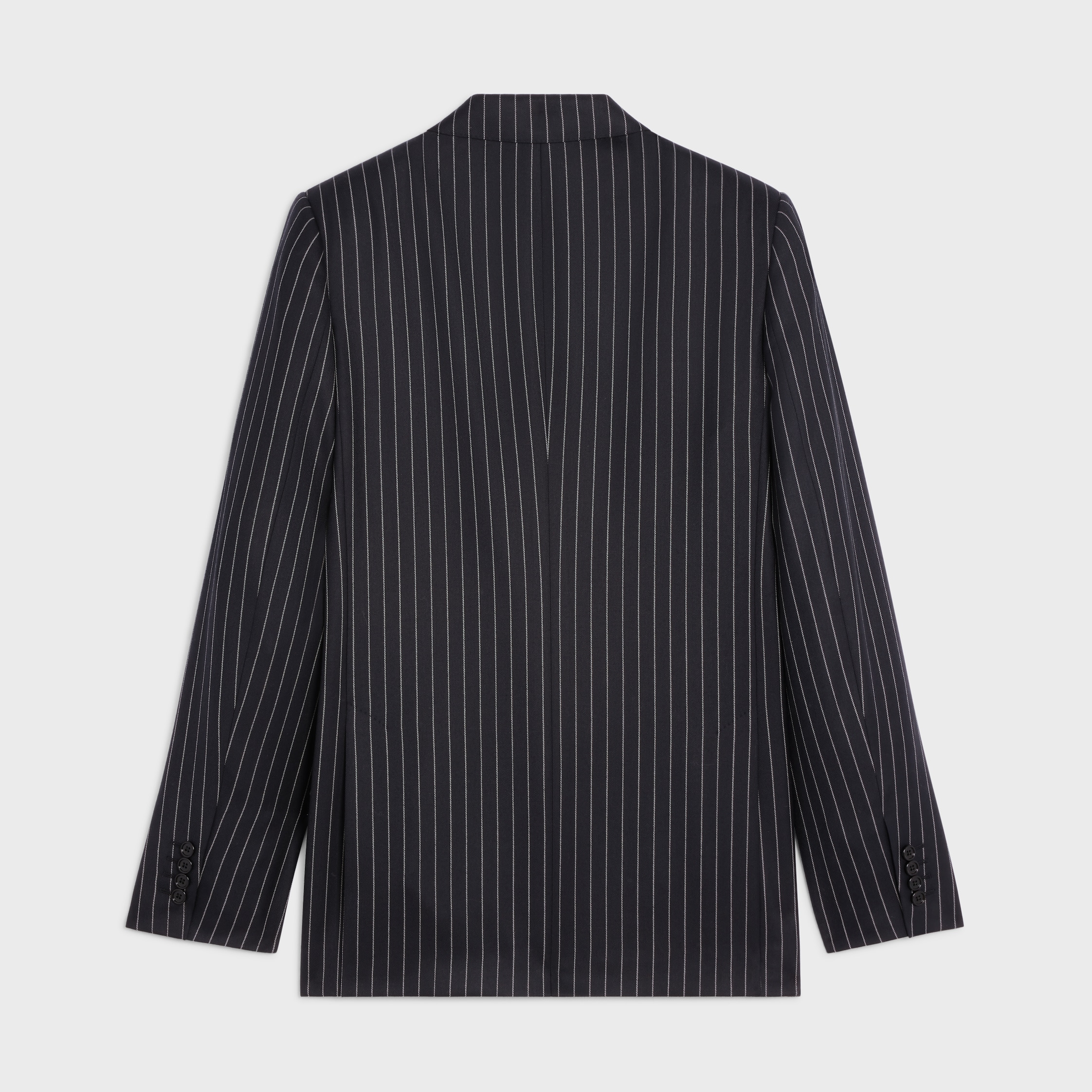 camden jacket in striped wool gabardine - 2