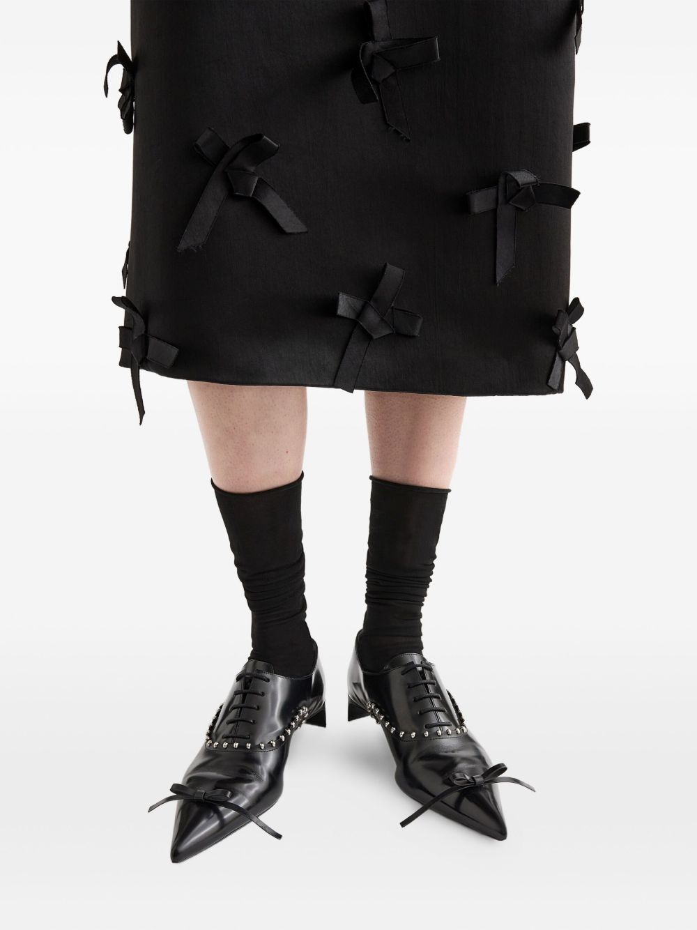 studded patent leather Oxford shoes - 4