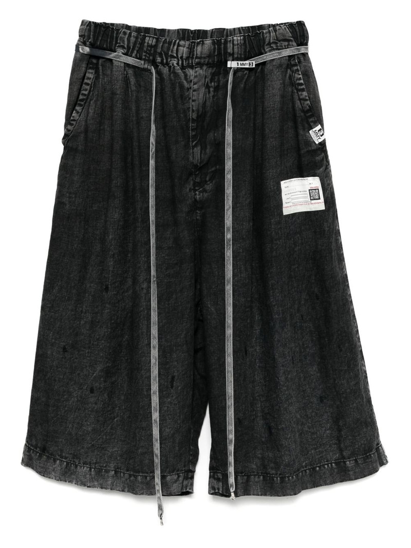 Aged 넓은 반바지 검정 1