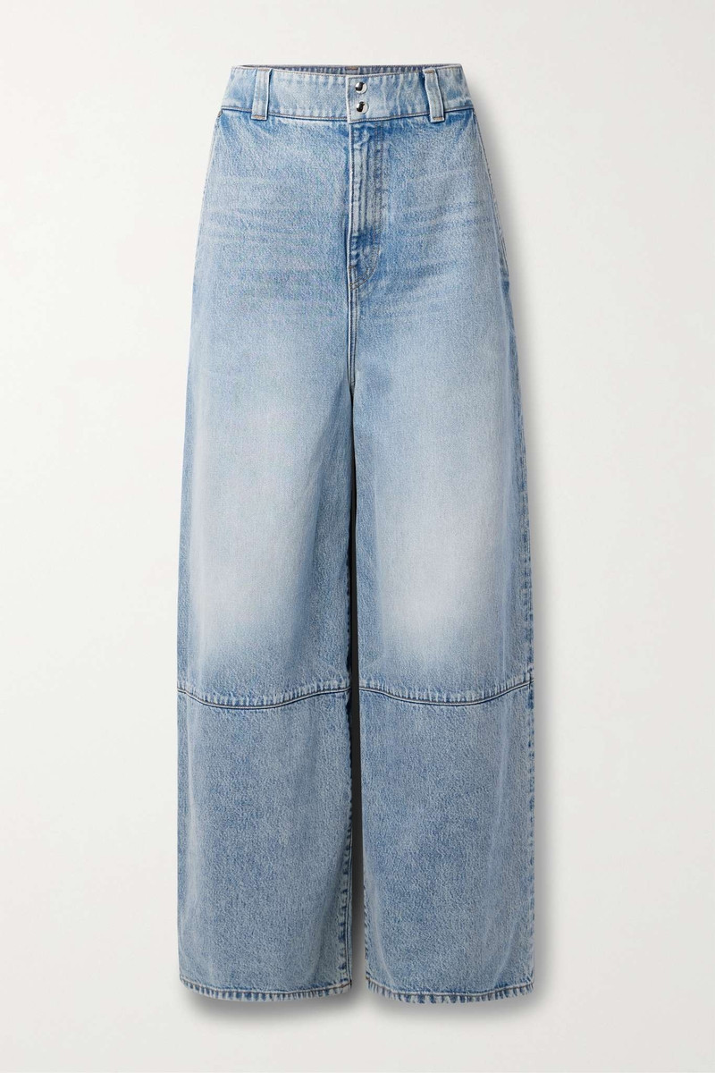 Isla paneled high-rise wide-leg jeans 1