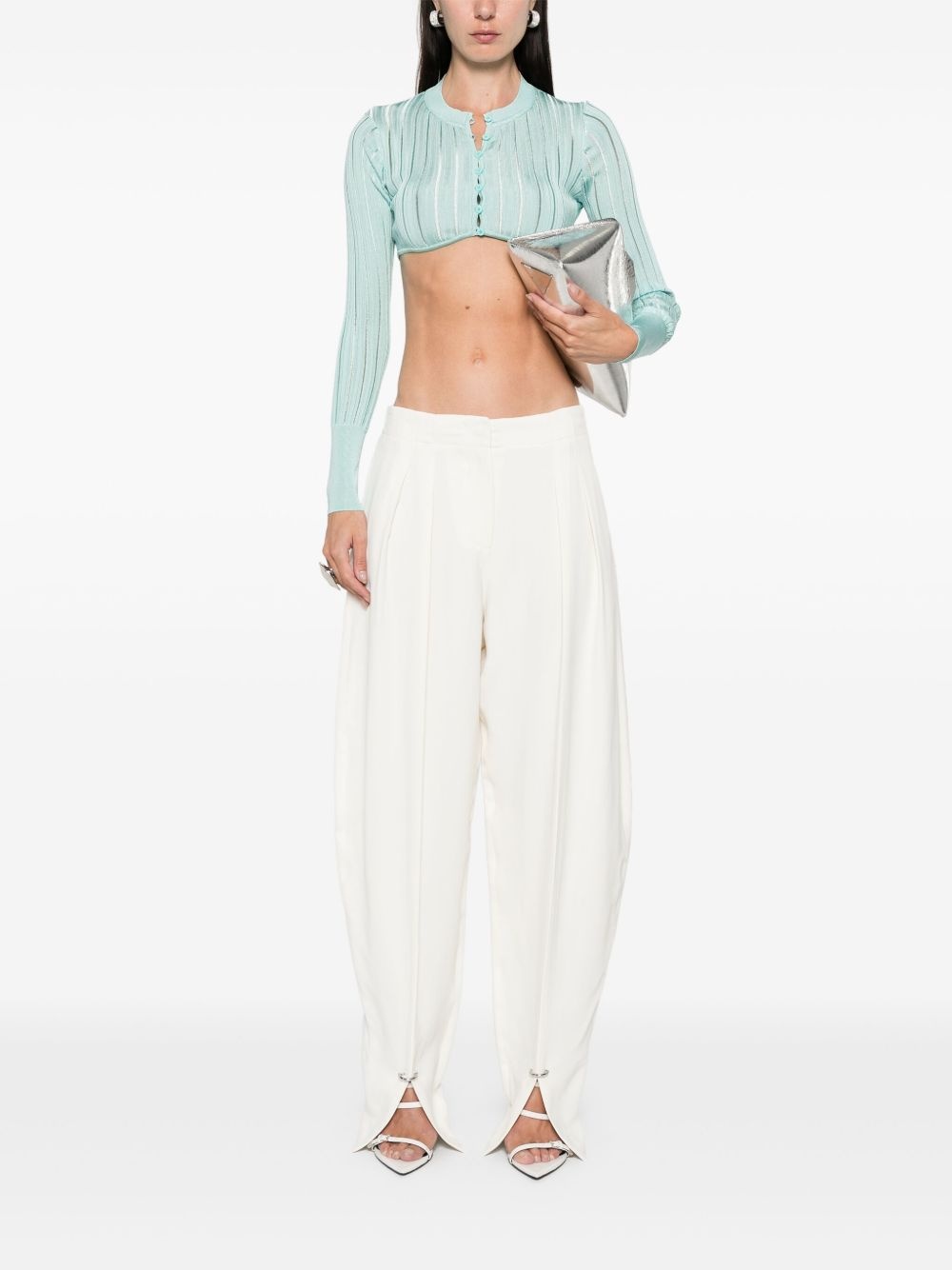 pierced tailored trousers - 2