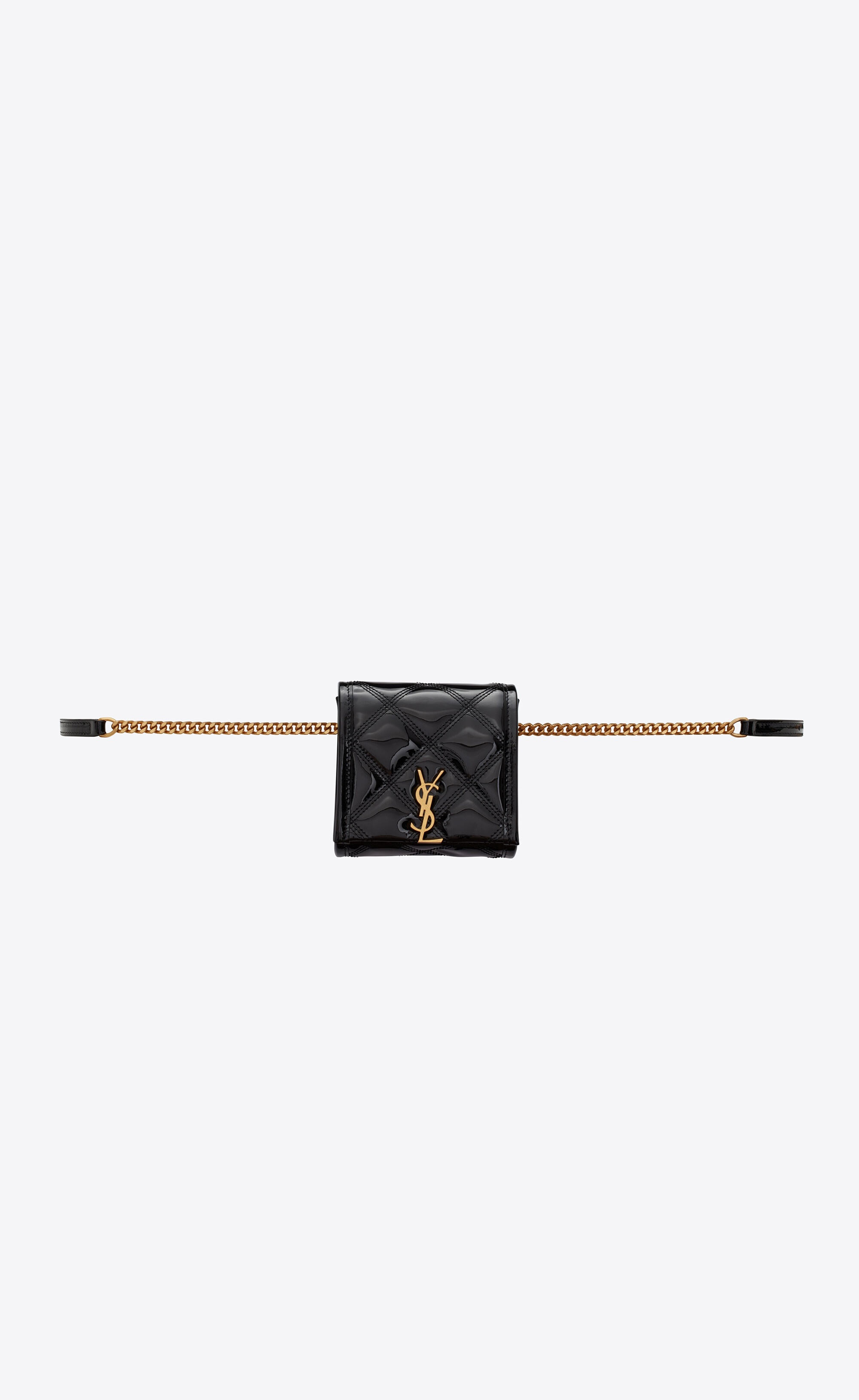 baby becky belt bag in carré-quilted patent leather - 1