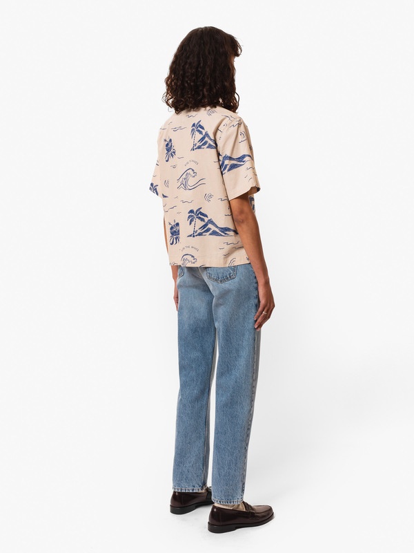 Moa Waves Hawaii Shirt Ecru - 3