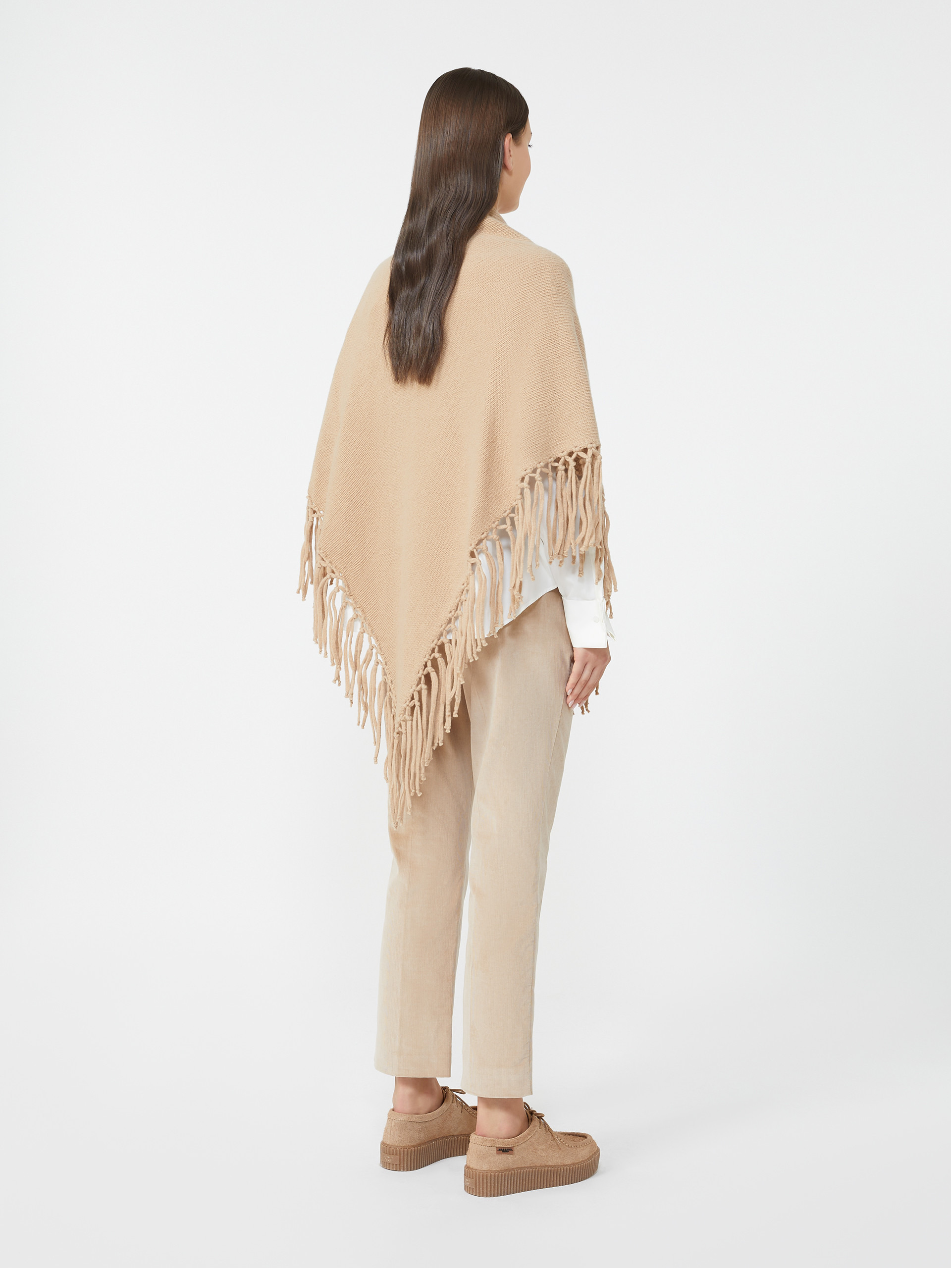 TORNADO Wool shawl with fringes - 3