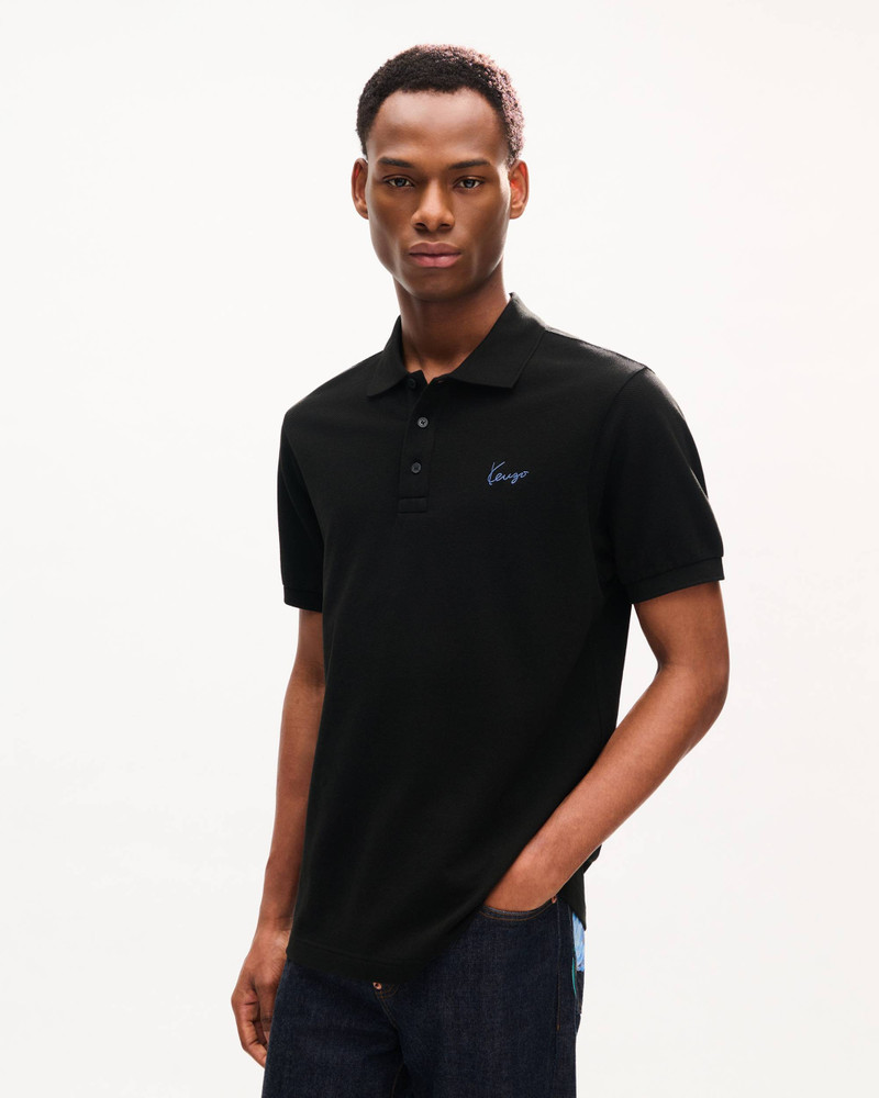 KENZO 'KENZO Signature' embroidered slim polo in cotton outlook