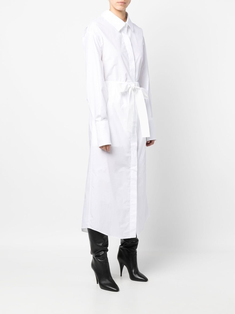 belted long shirt dress - 3