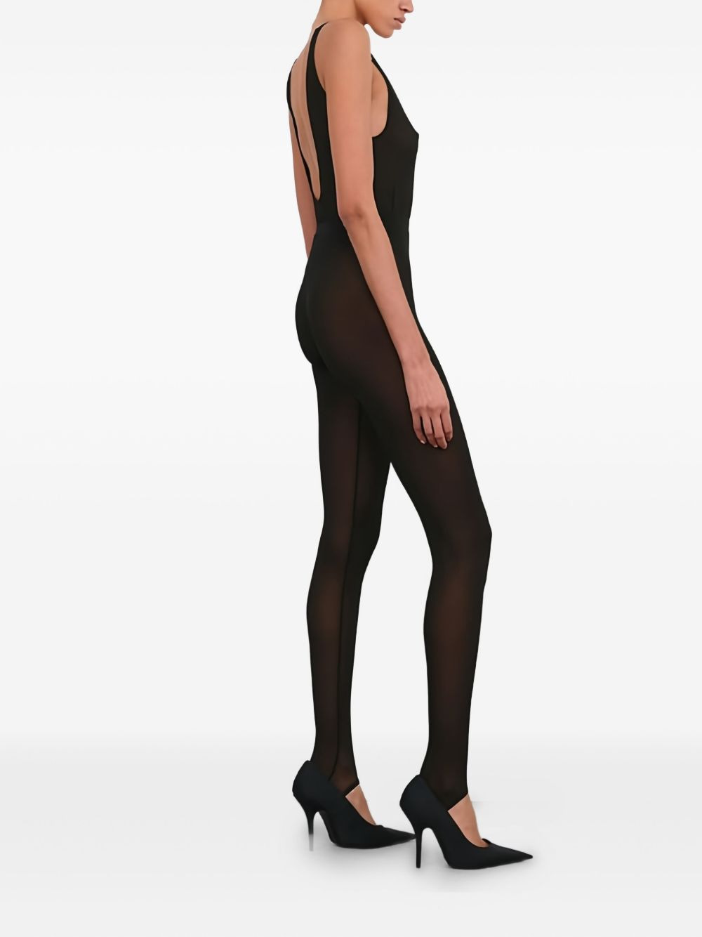semi-sheer leggings - 3