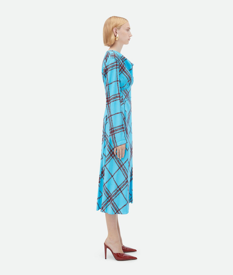 Check Print Viscose And Silk Dress 2