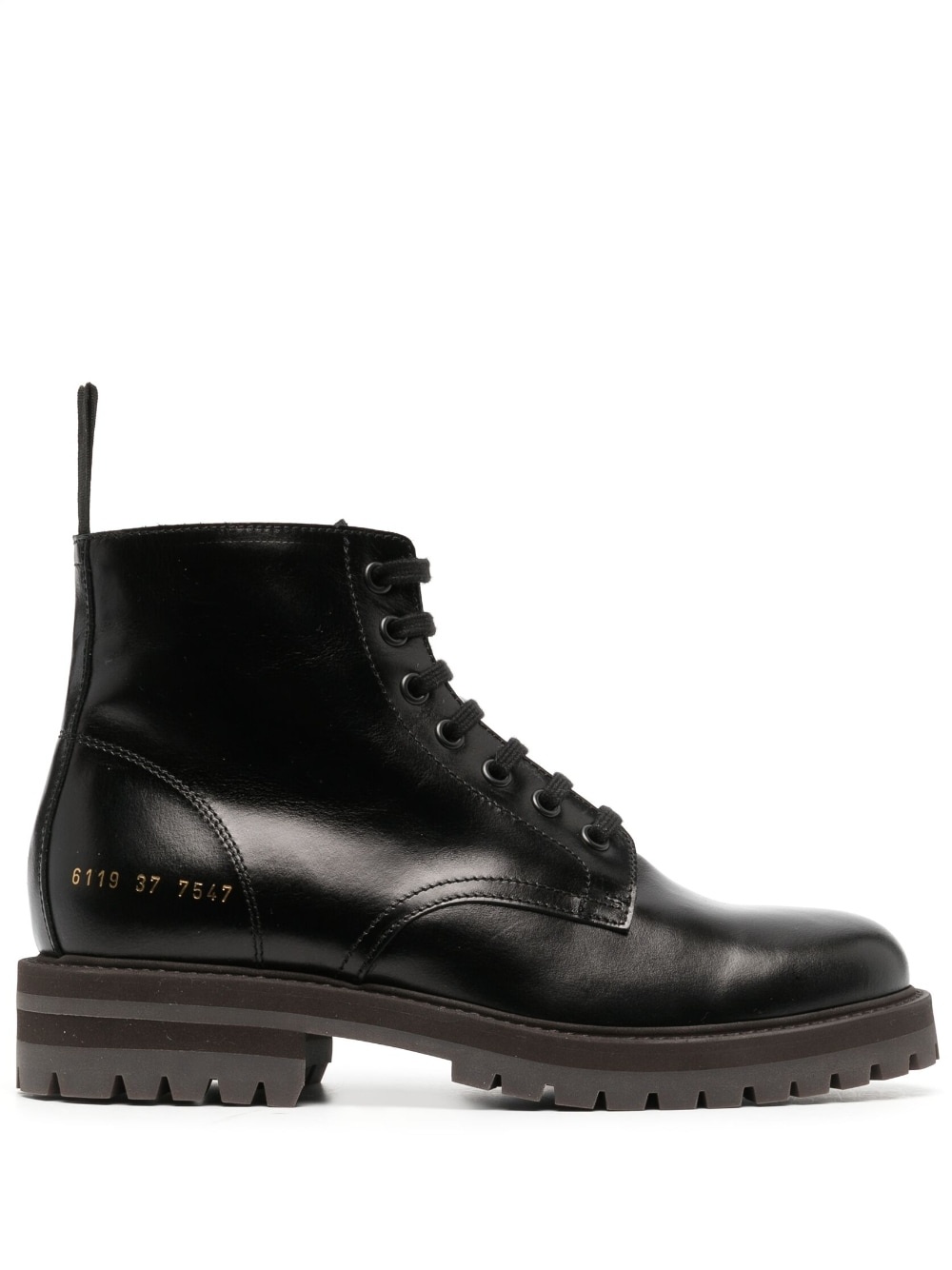 Combat leather ankle boots - 1