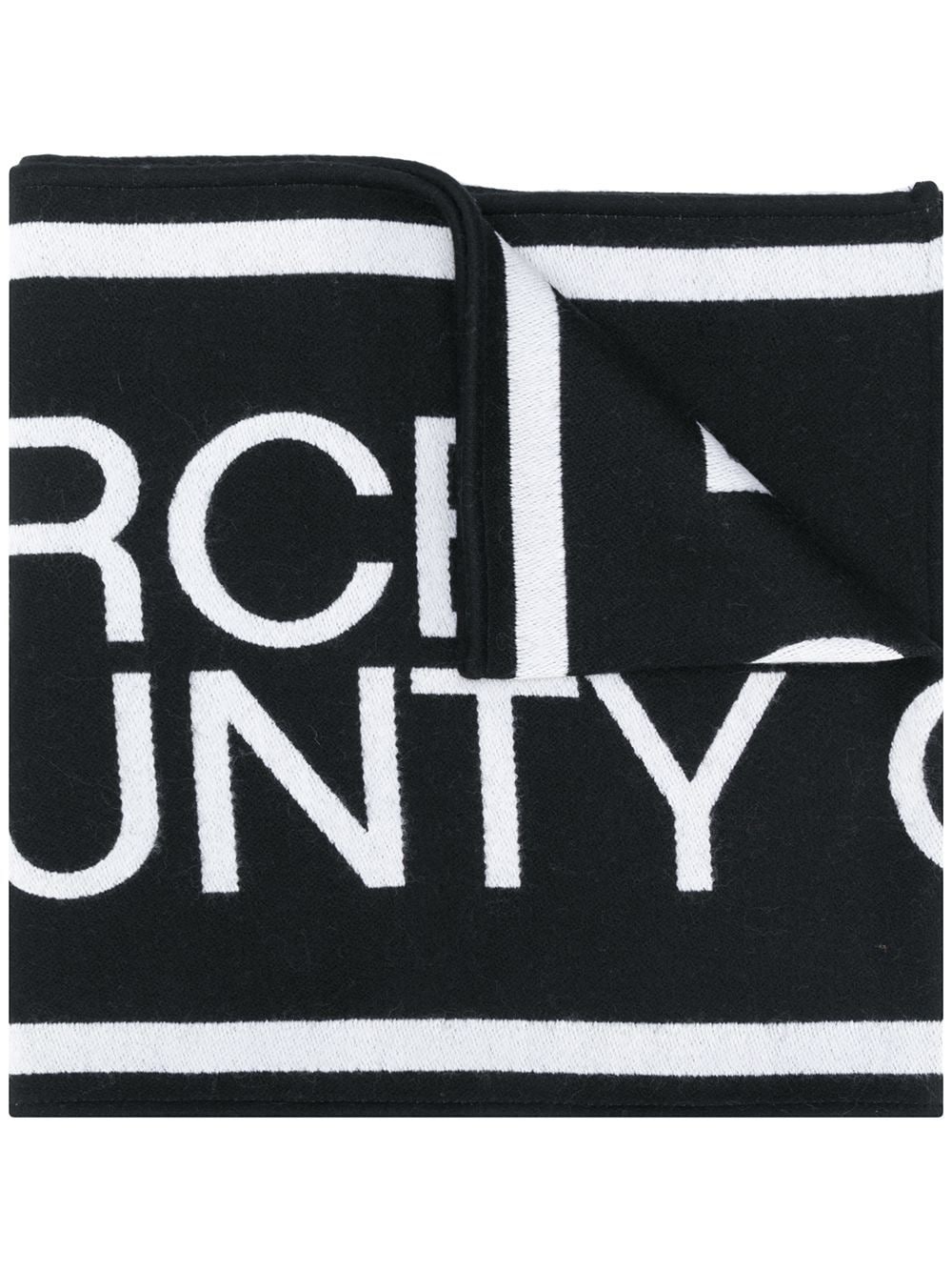 logo-jacquard scarf - 1