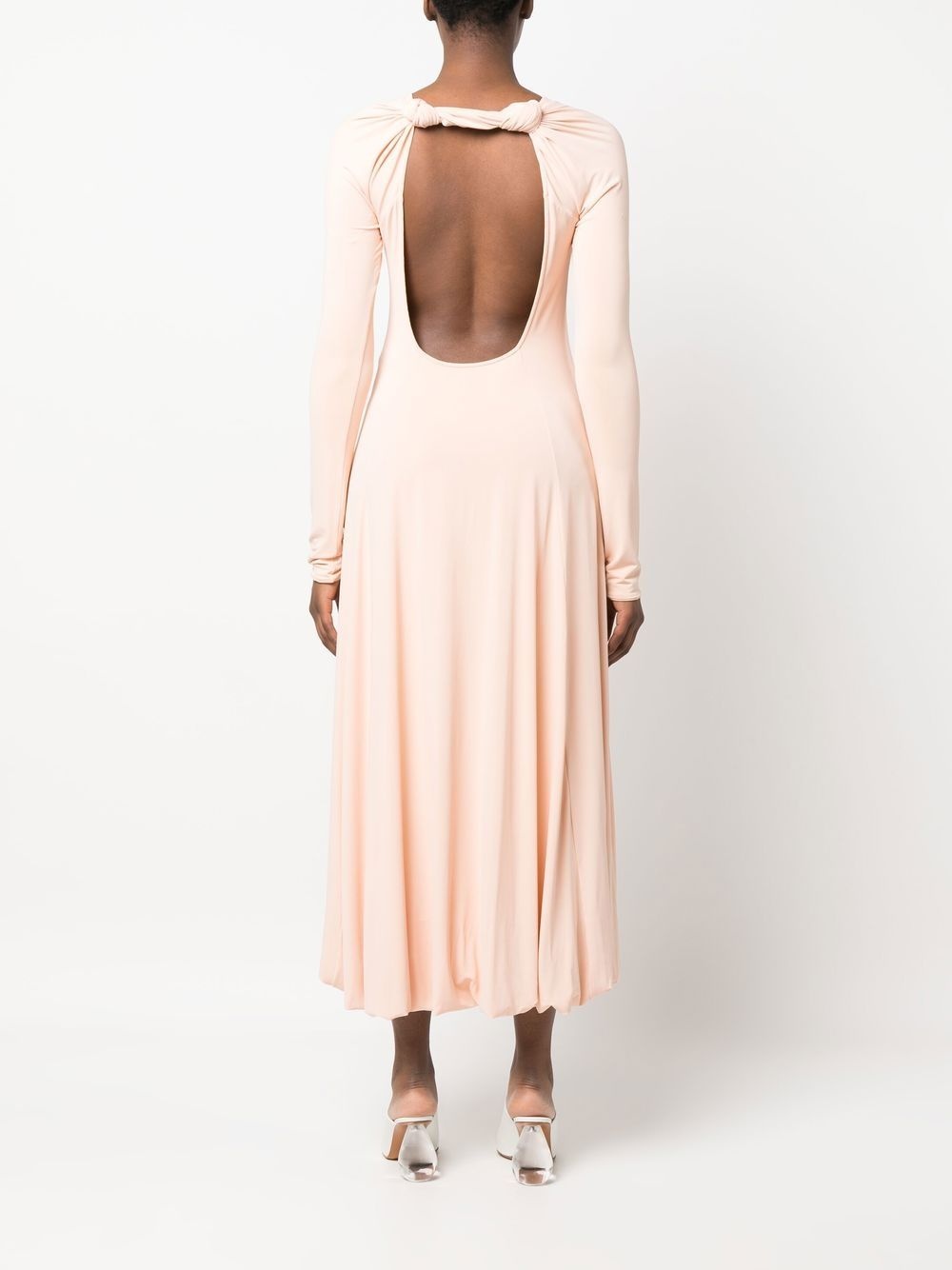 long-sleeved flared dress - 4