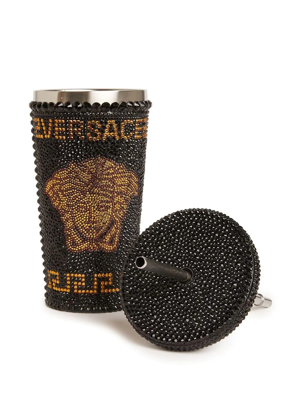 Medusa crystal-embellished travel cup - 5