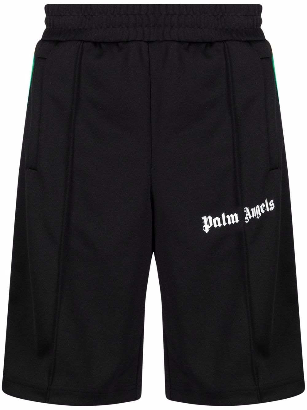 logo-print track shorts - 1