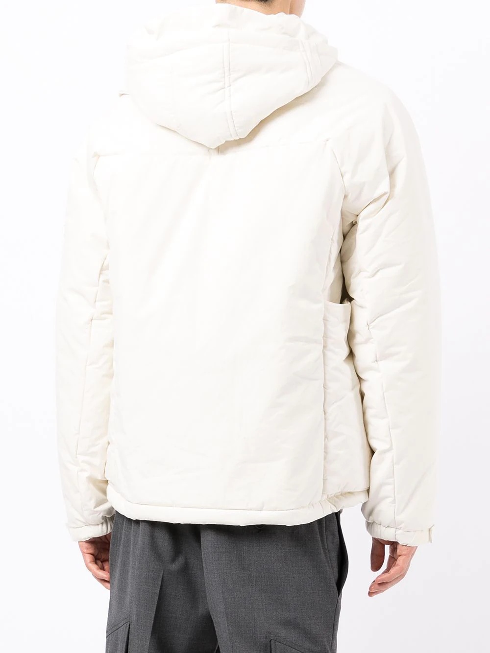 logo zipped hooded jacket - 4