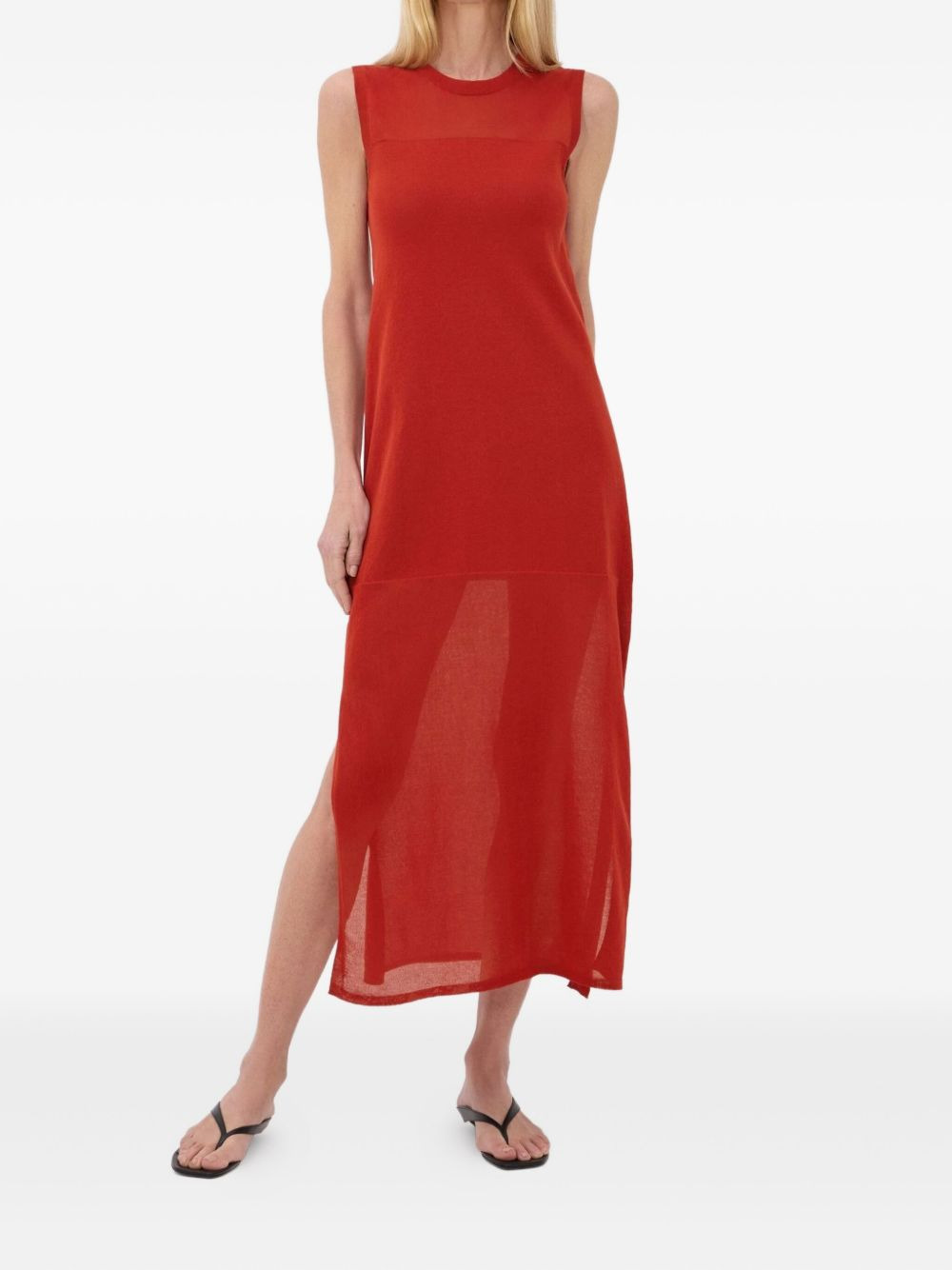 Philae side-slit knitted midi dress - 2