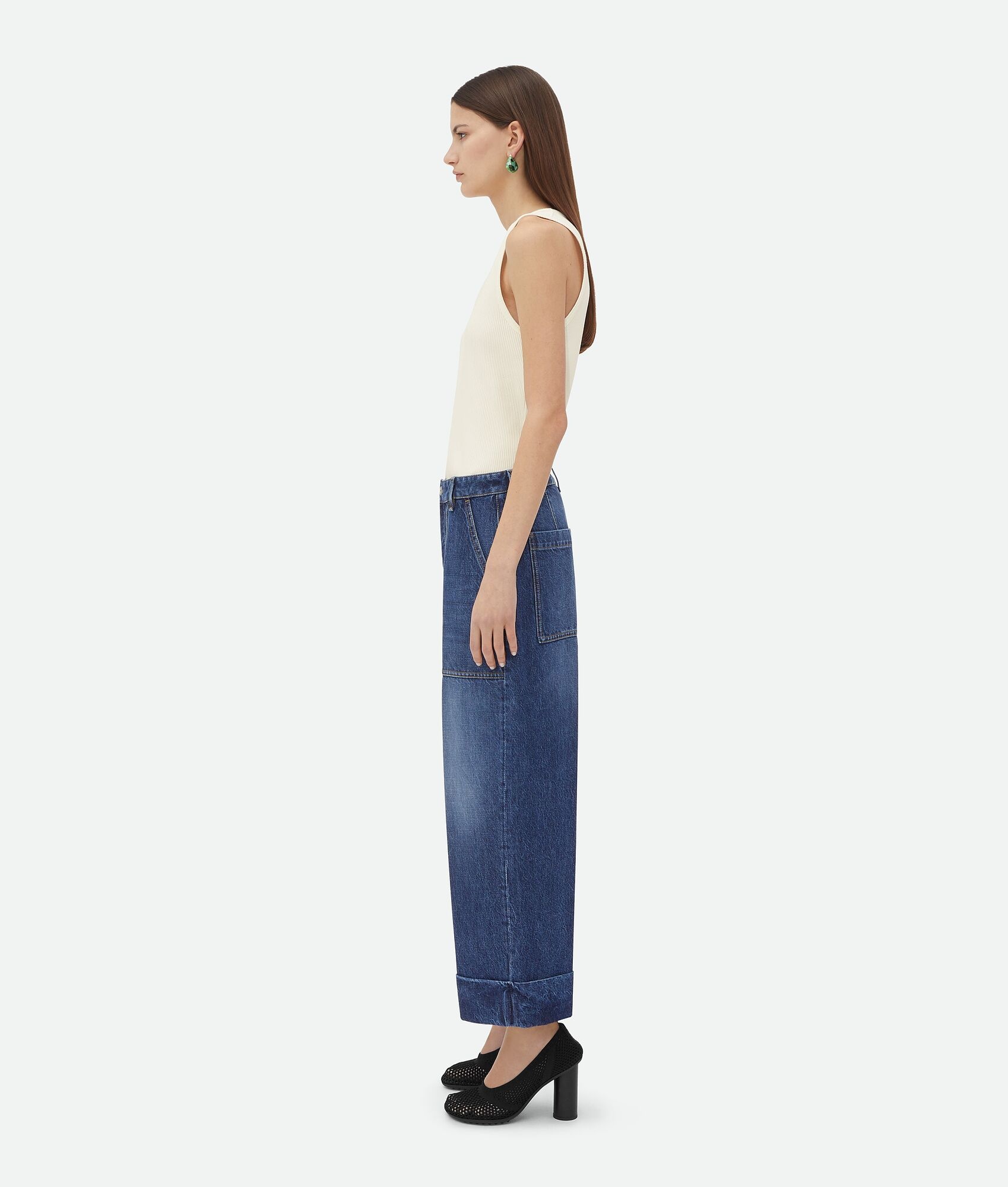 Medium Washed Cargo Denim - 2