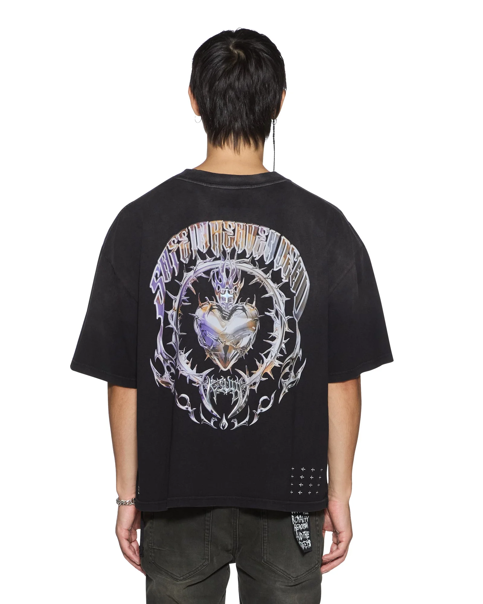 ANGUISH HALEN SS TEE JET BLACK - 1