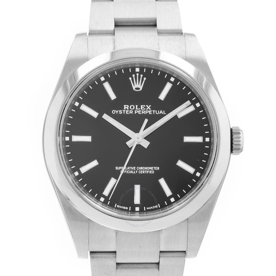 Pre-owned Rolex Oyster Perpetual 39 Automatic Chronometer Black Dial Men's Watch 114300 BKSO - 1