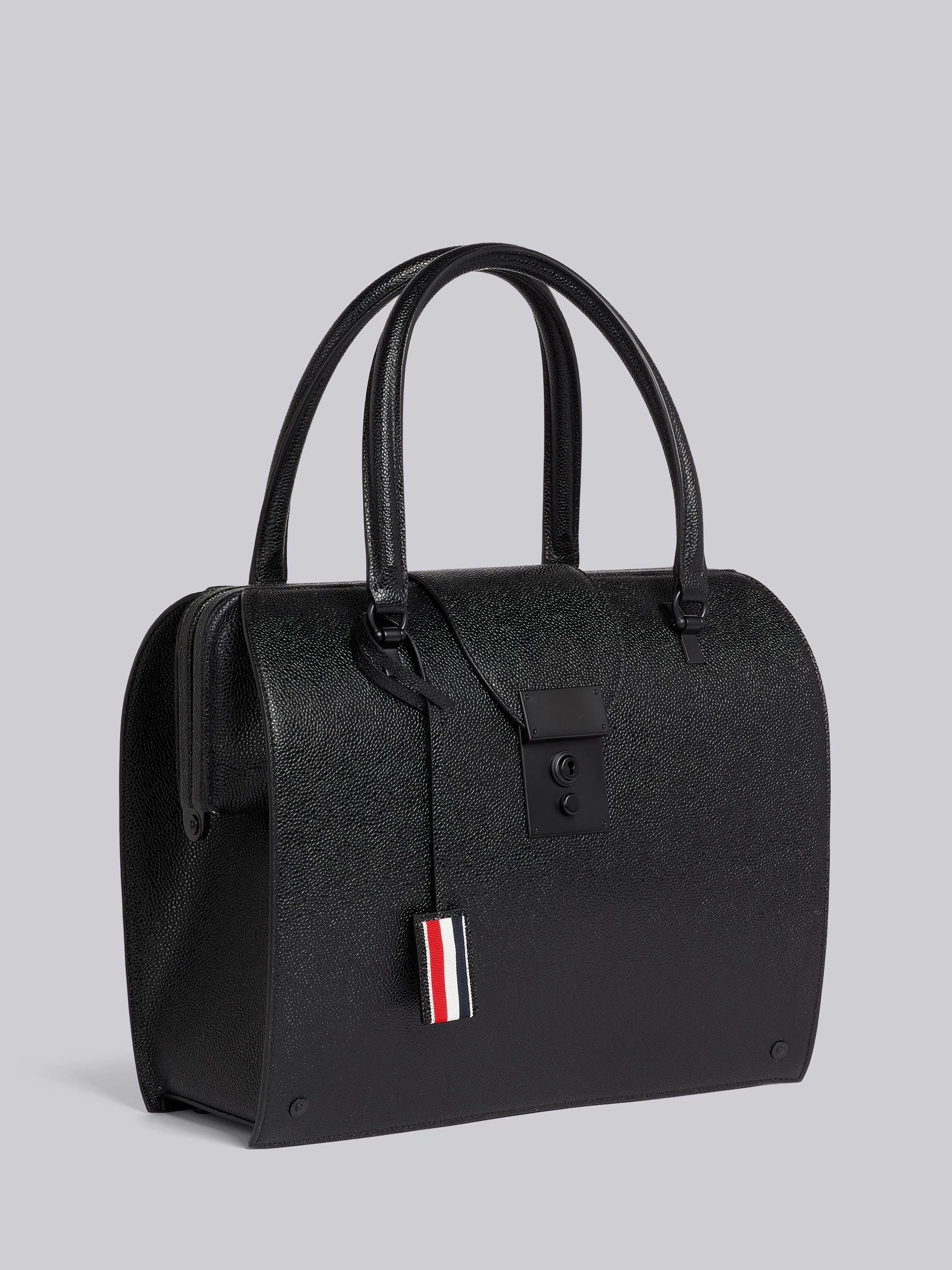 Black Pebble Grain Leather Tonal Hardware Mrs. Thom Bag - 3