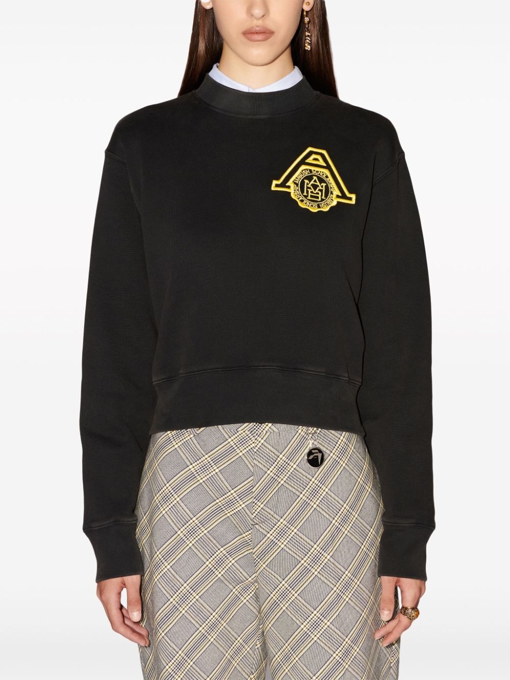 logo-embroidered organic cotton sweatshirt - 3