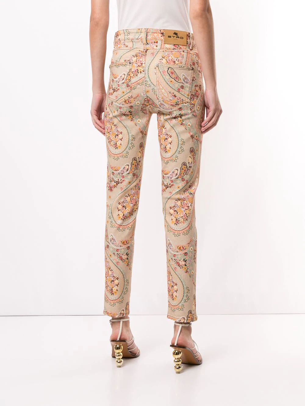 paisley-print skinny jeans - 4