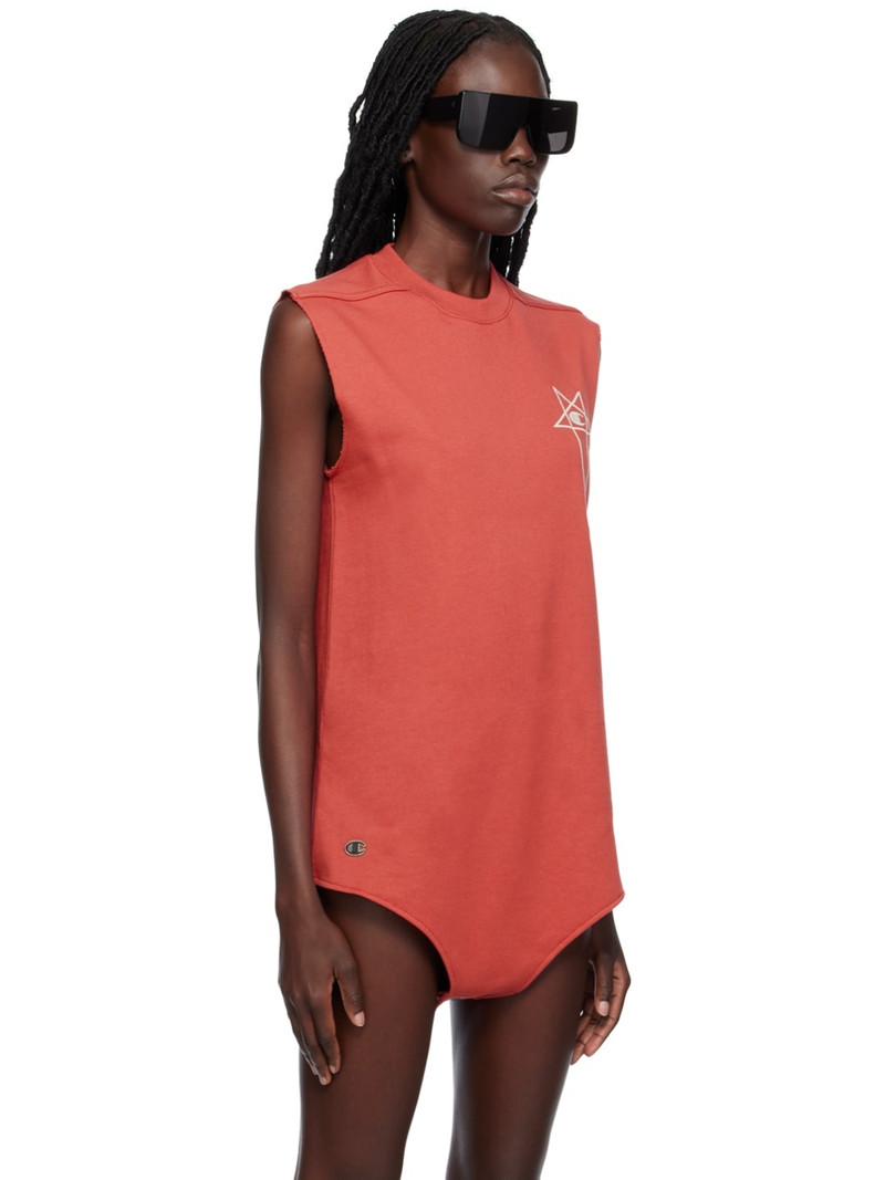 Rick Owens Red Champion Edition Basketball Tank Top outlook