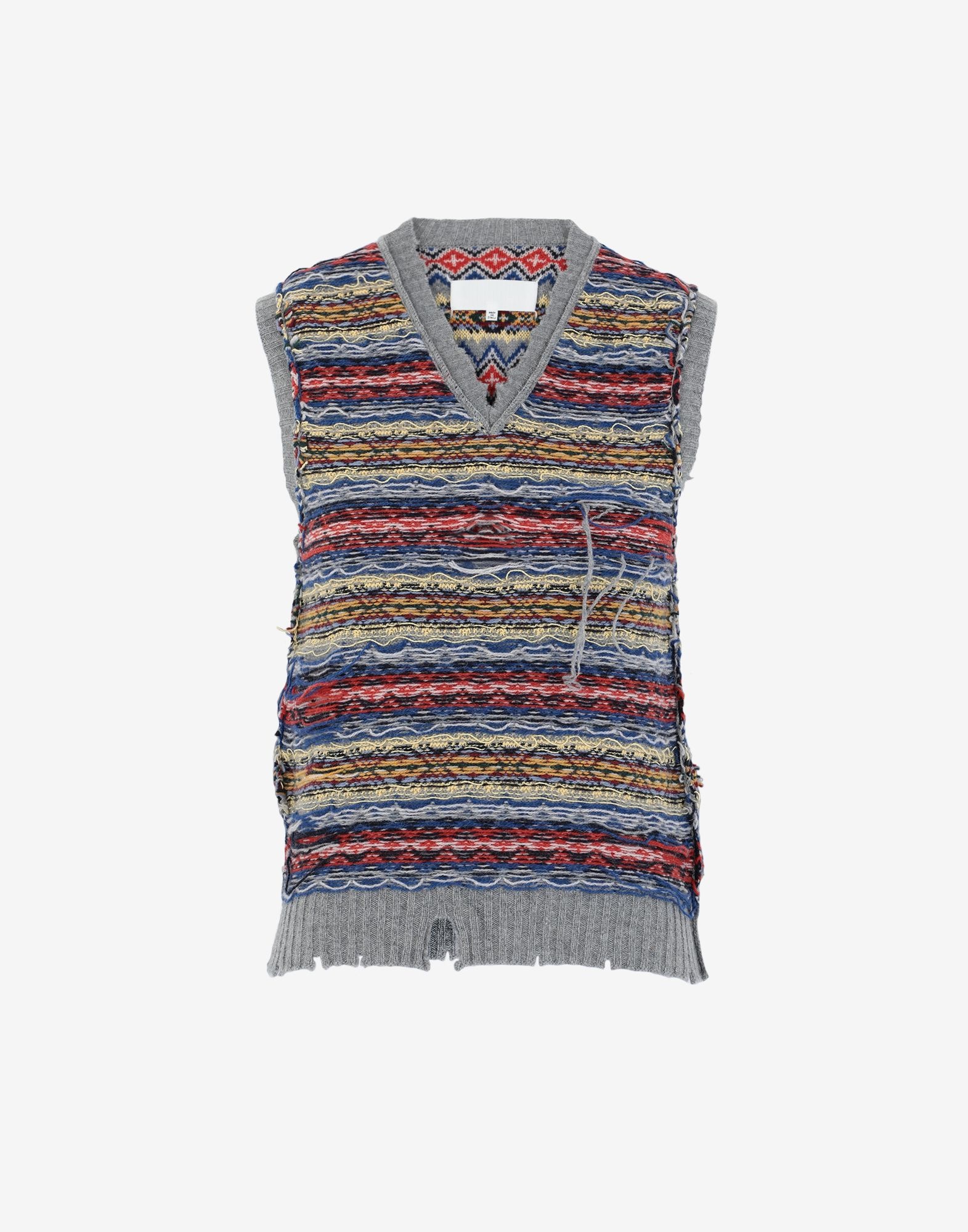 Reverse Fair Isle sleeveless sweater - 1