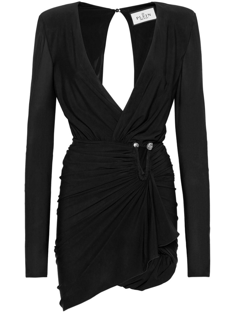 piercing-detail mini dress 1