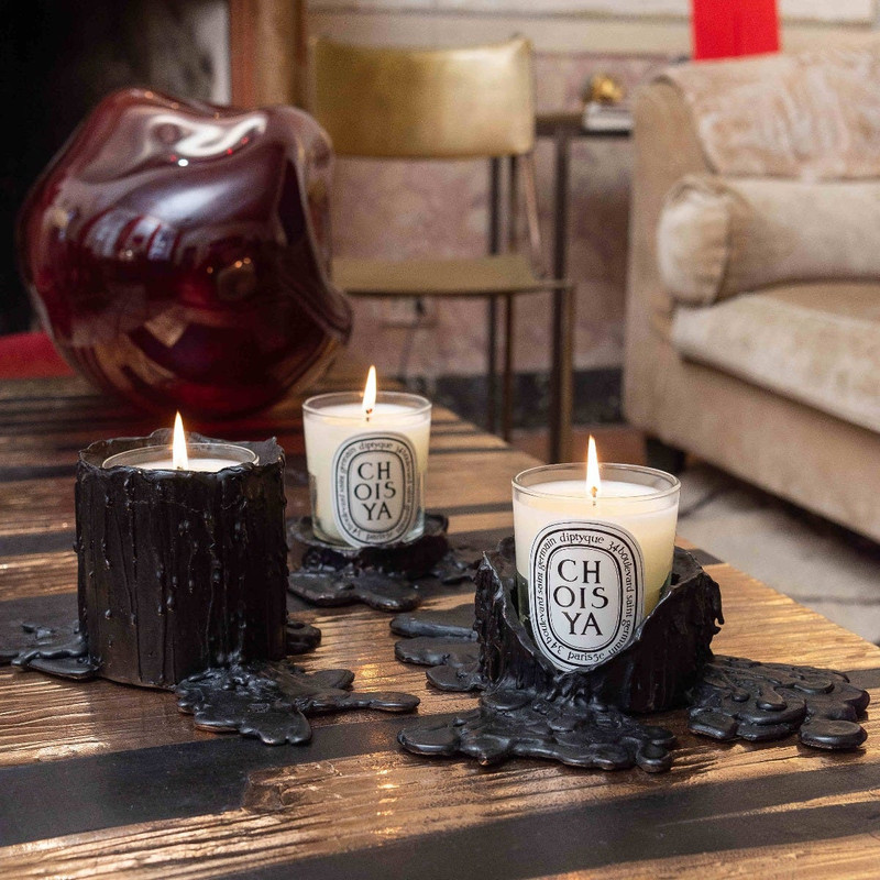 Medium black bronze candle holder - For classic candles 5