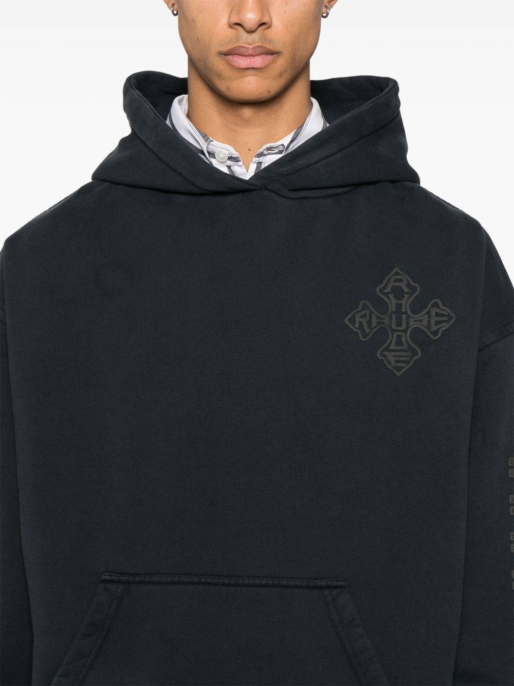 cross-logo hoodie - 5