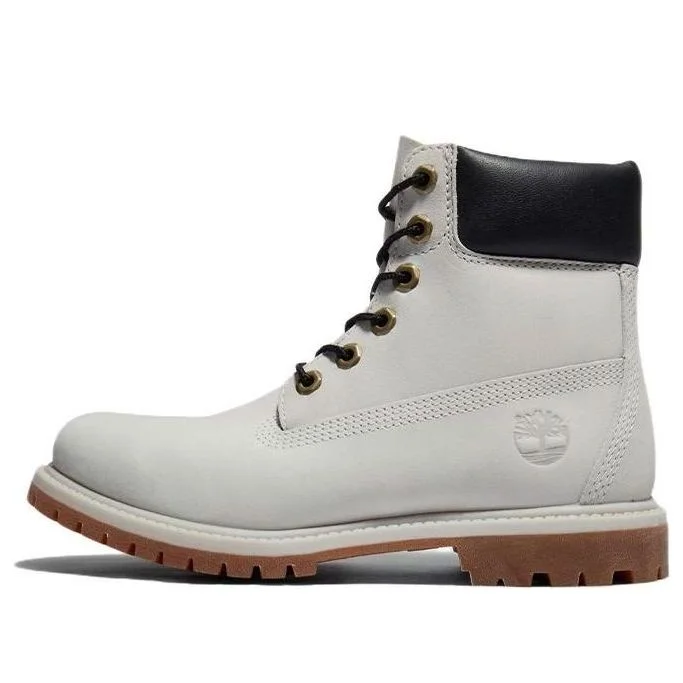 (WMNS) Timberland Premium 6 Inch Waterproof Boots 'Light Grey Nubuck' A5SS3027 - 1