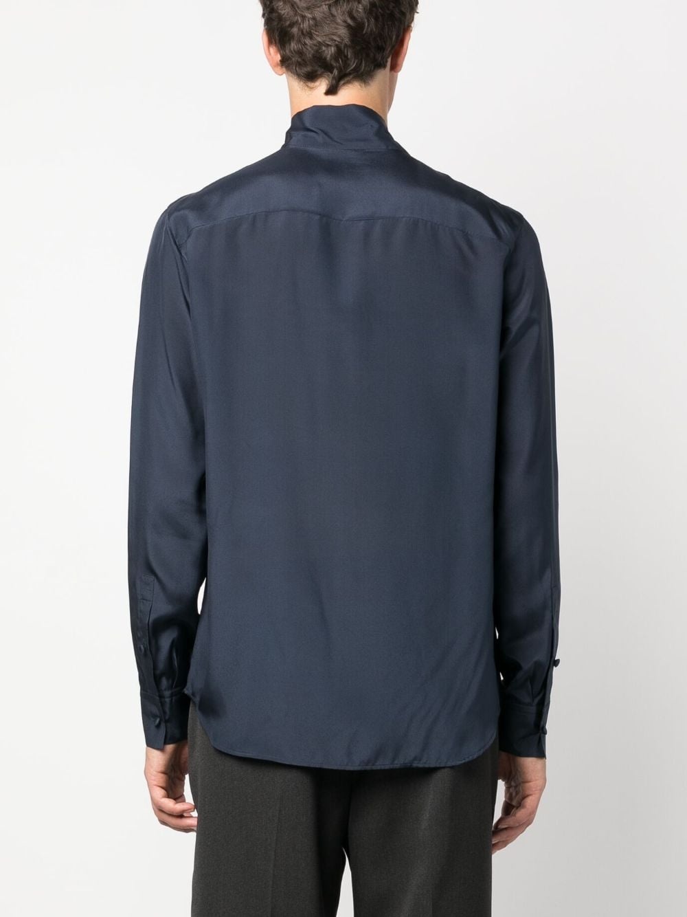 Valentino Garavani VLTN-patch concealed placket shirt - Black