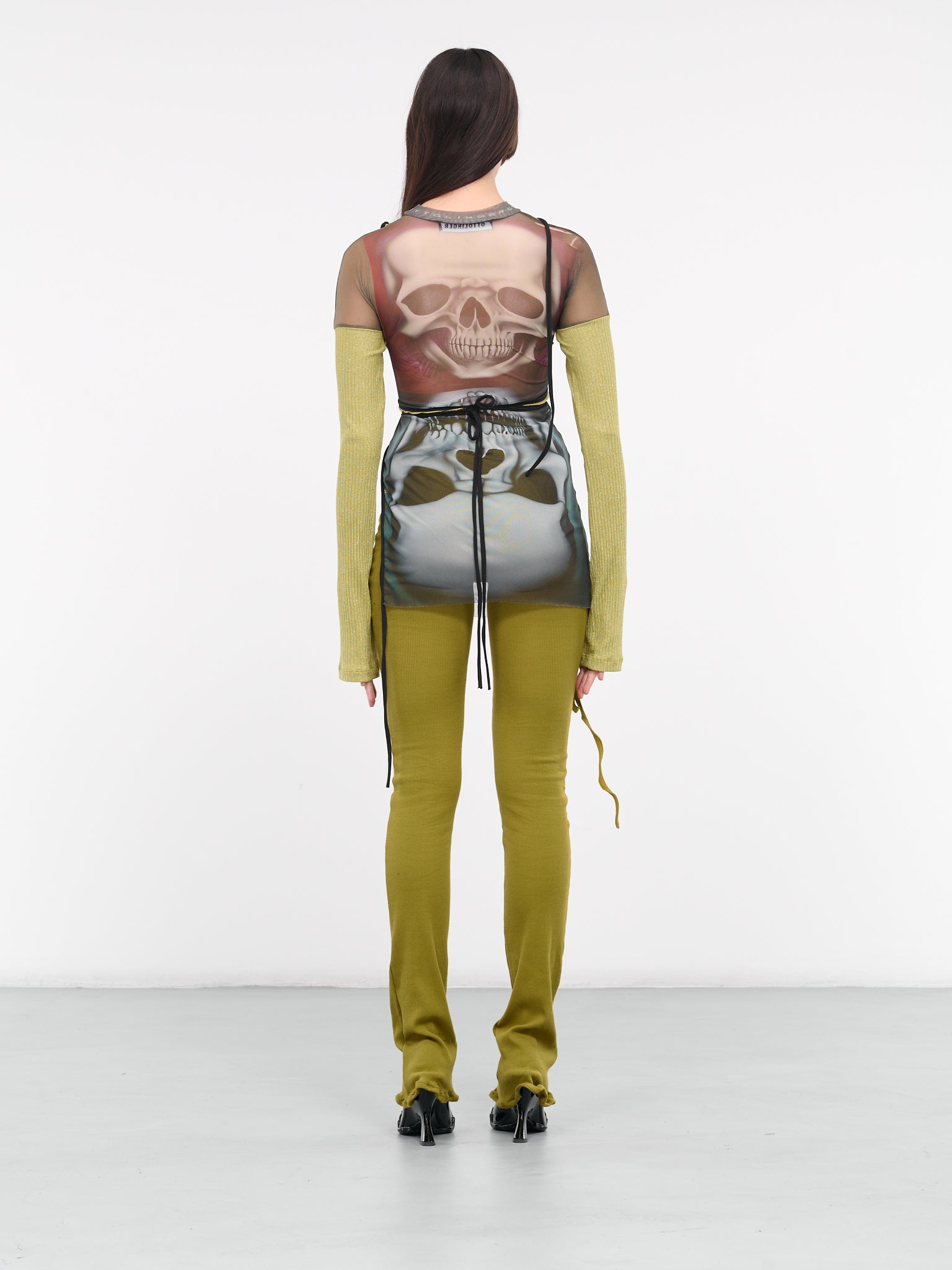 OTTOLINGER Printed Mesh Wrap Top | hlorenzo | REVERSIBLE