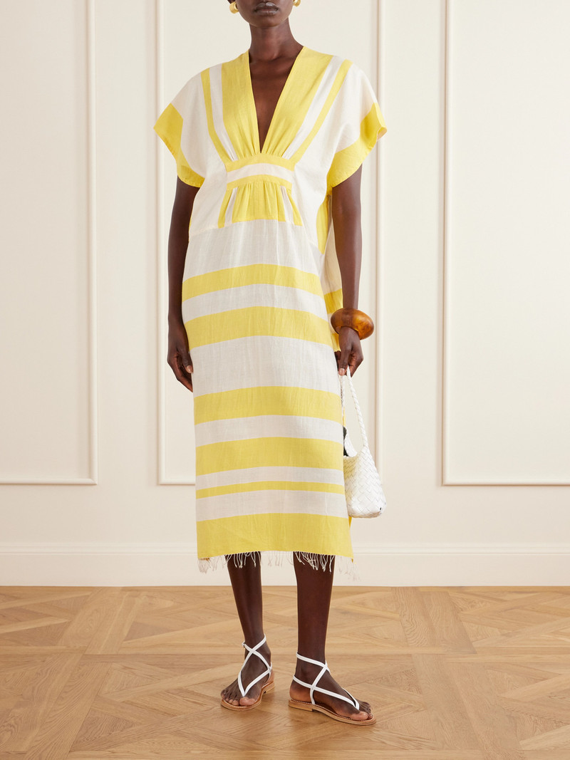 lemlem Gasira Striped Cotton-blend Maxi Dress outlook