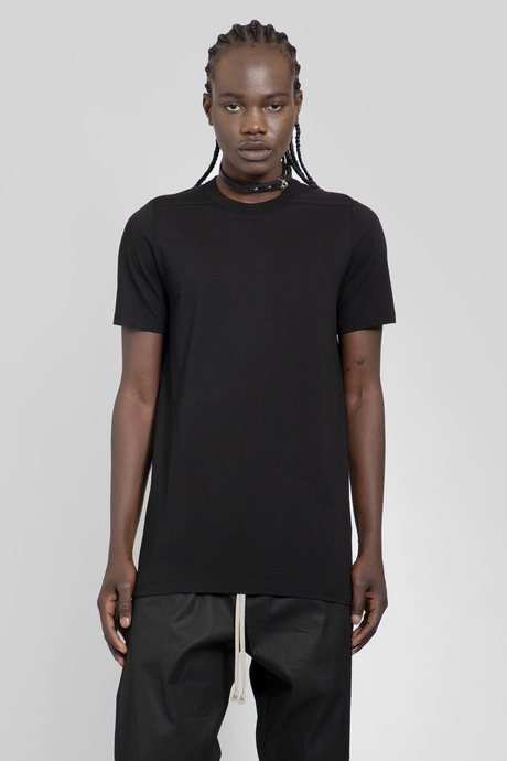 Rick owens men's black fogachine level t in classic cotton jersey - 1