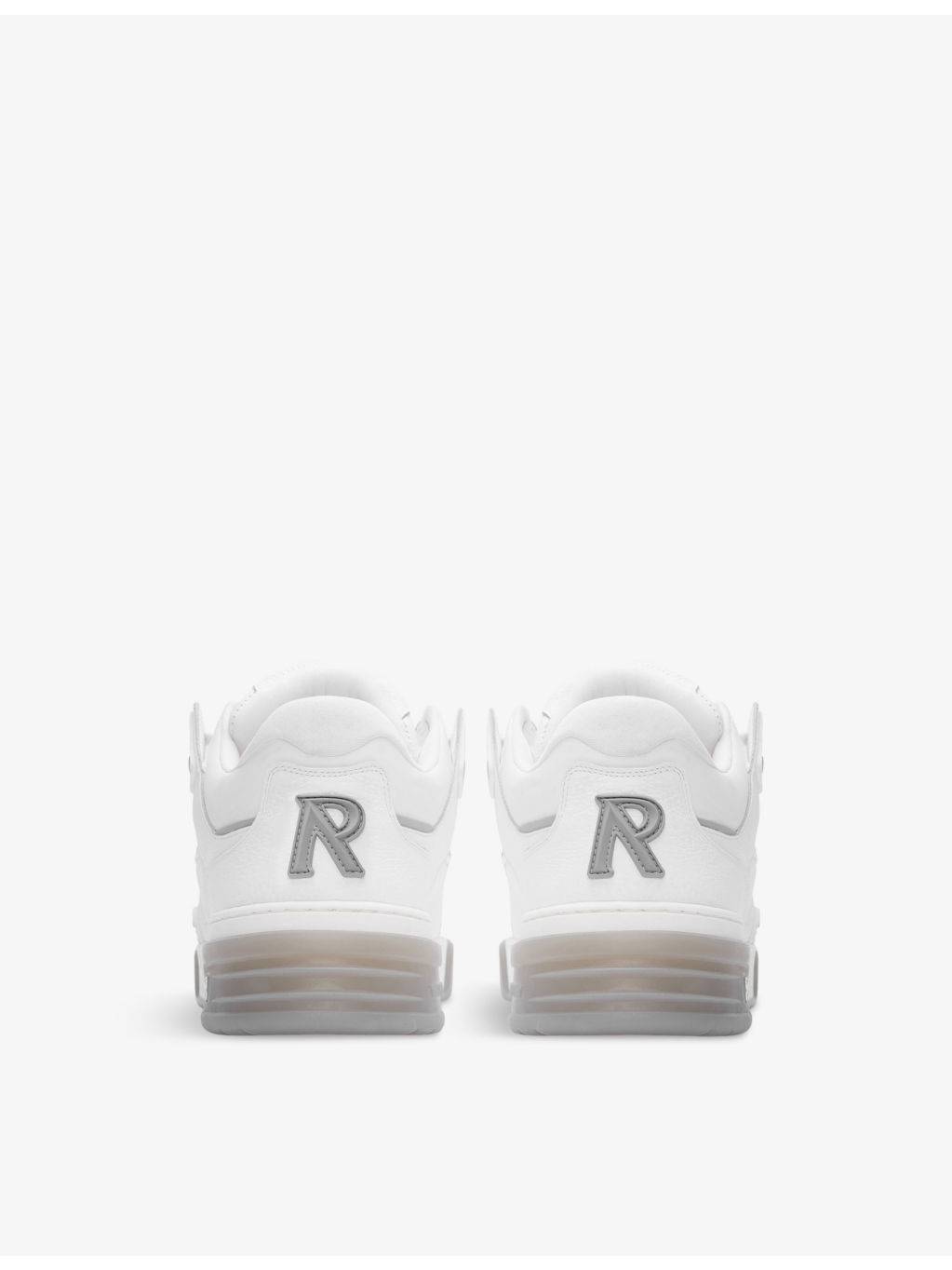 Studio panelled leather mid-top trainers - 4