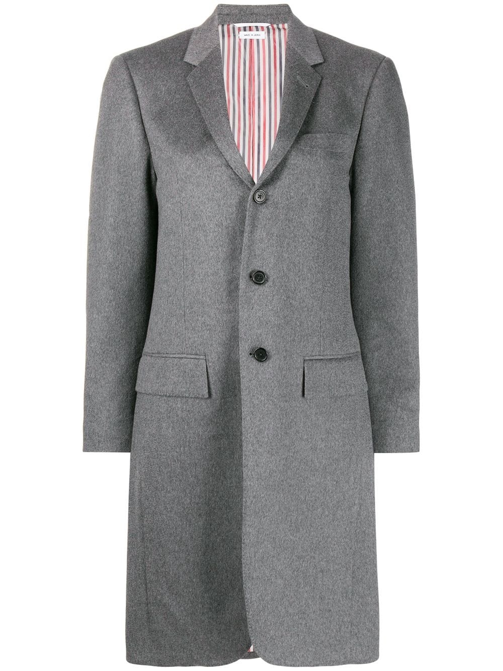 single-breasted wool coat - 1