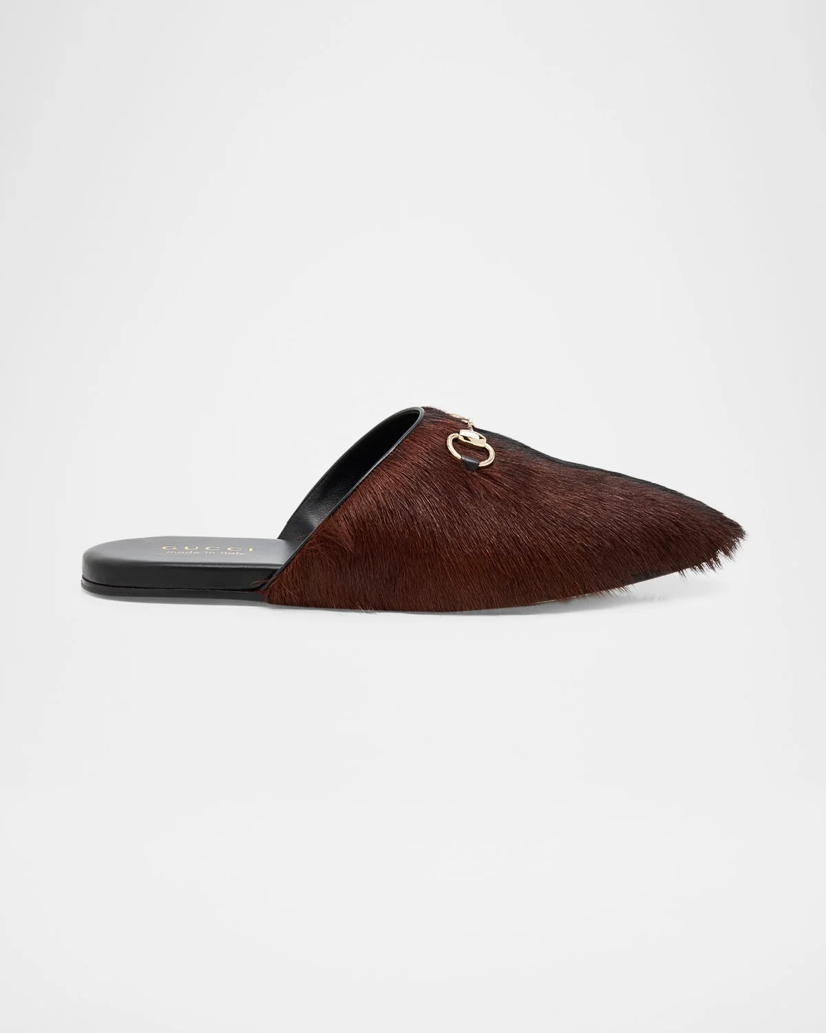 Men's Goat Hair Horsebit Mules - 1