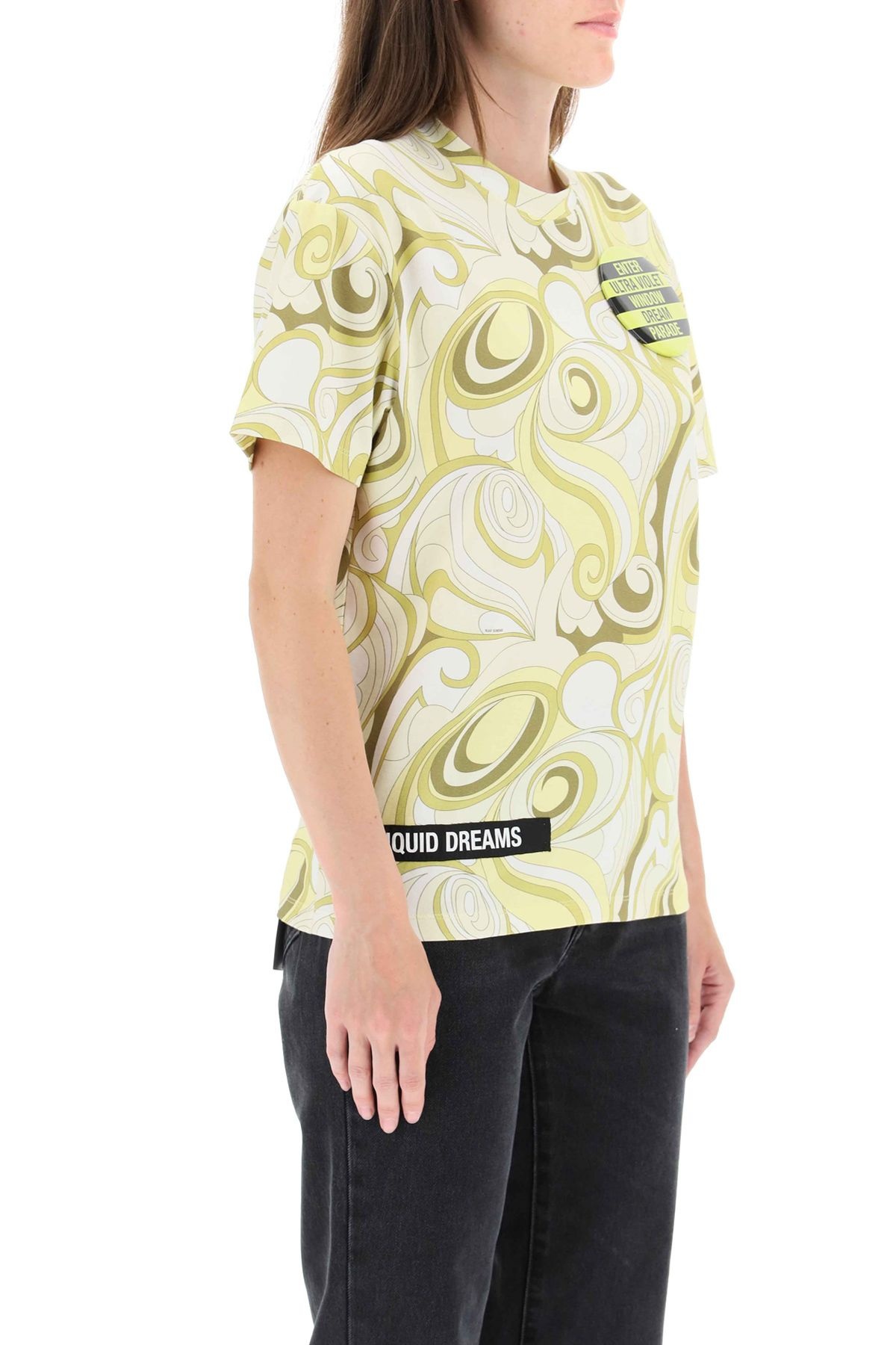 PRINTED T-SHIRT WITH BROOCH - 3