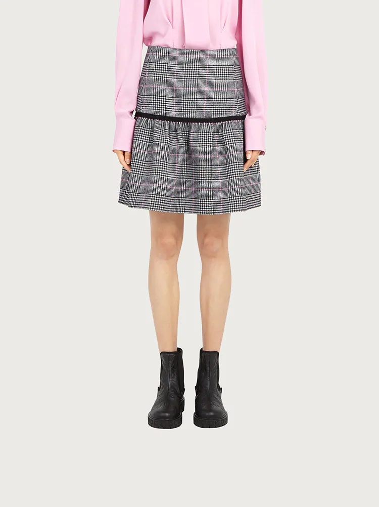 MINI SKIRT WITH FLOUNCE - 1