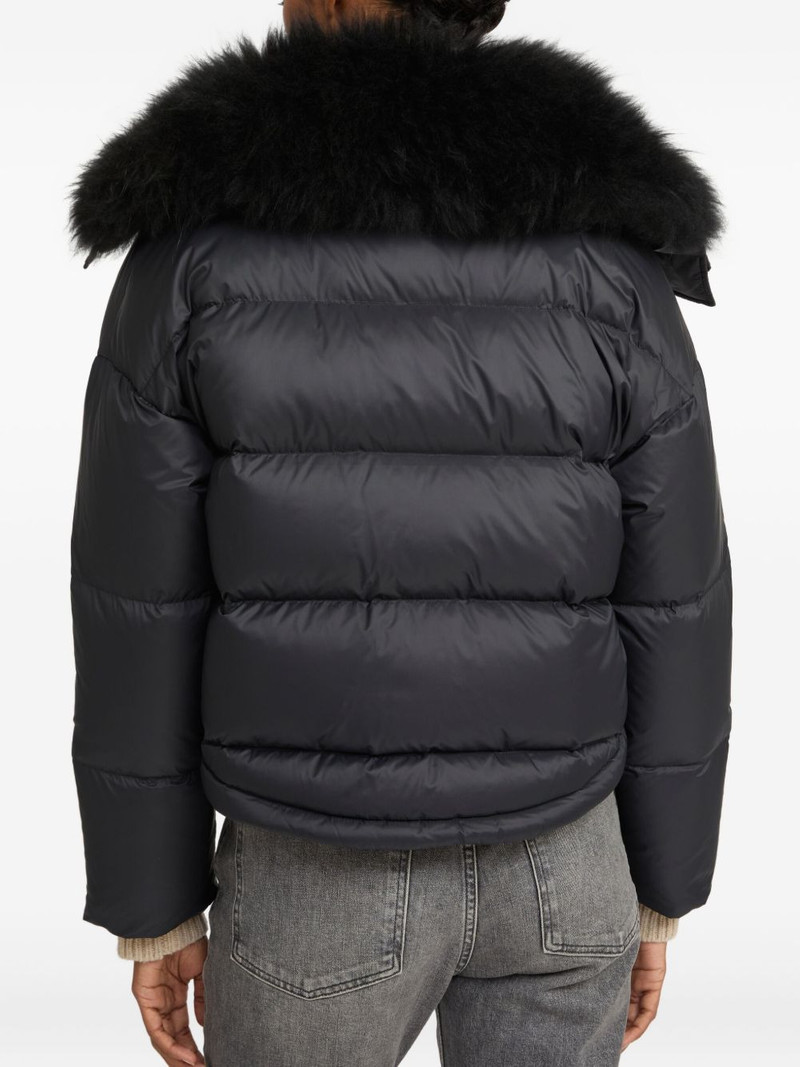 lambsherling-trim puffer jacket 4