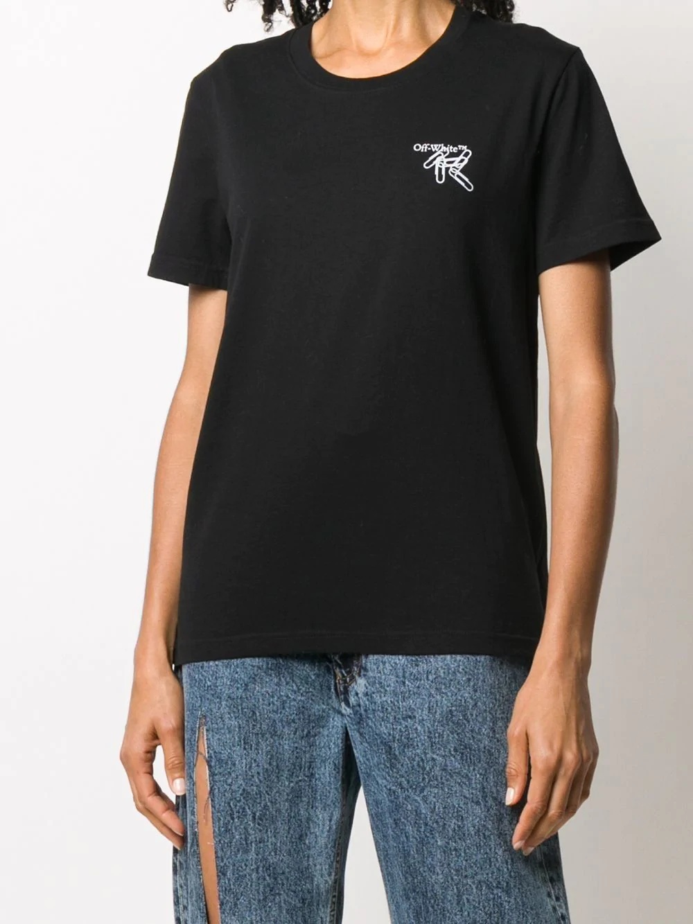 paper clip Arrows motif T-shirt - 3