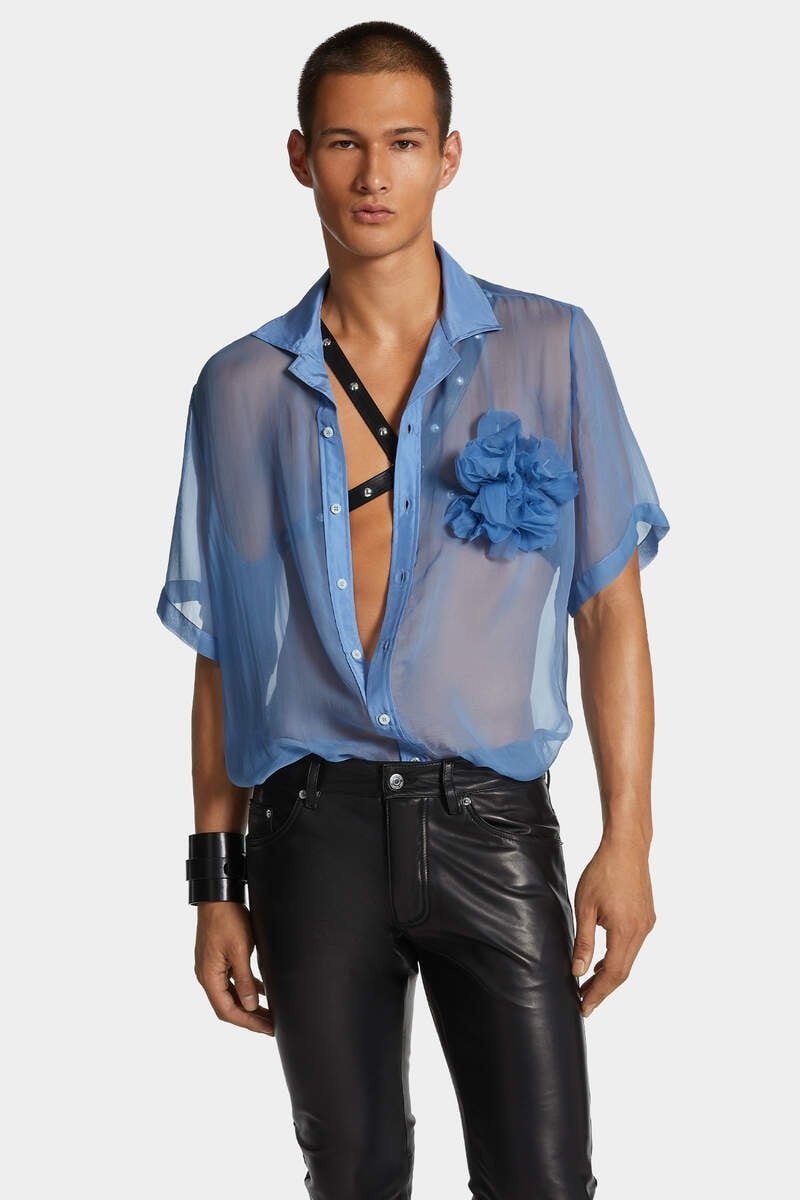 CHIFFON BOWLING SHIRT - 3