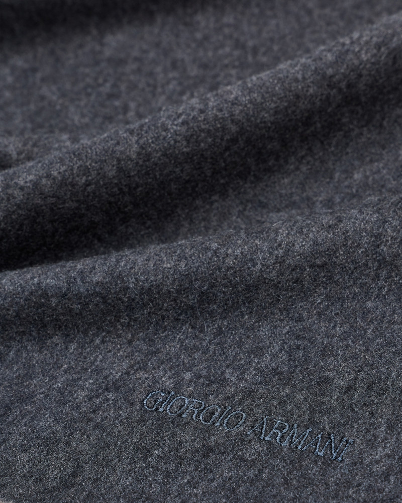 GIORGIO ARMANI Cashmere scarf with embroidered logo outlook