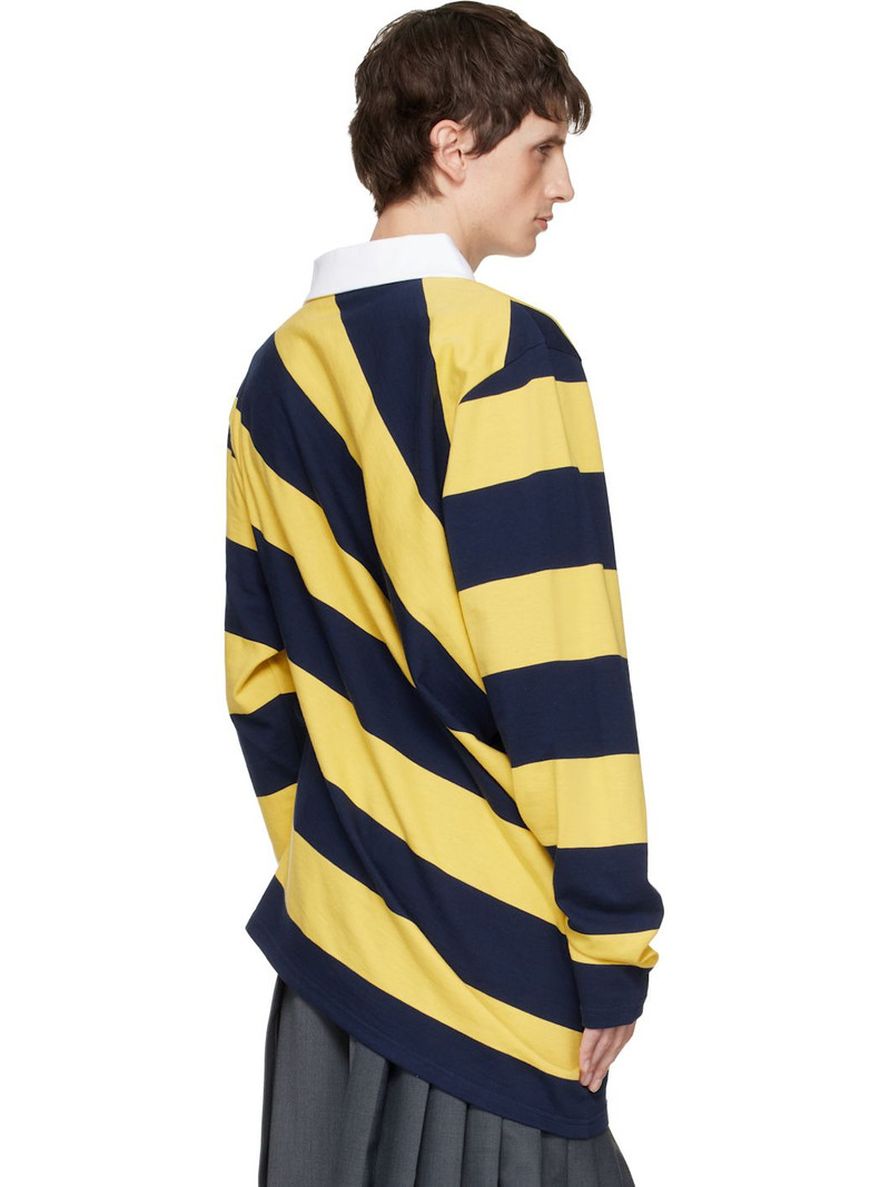 Yellow & Navy Topsy Turvy Polo 3