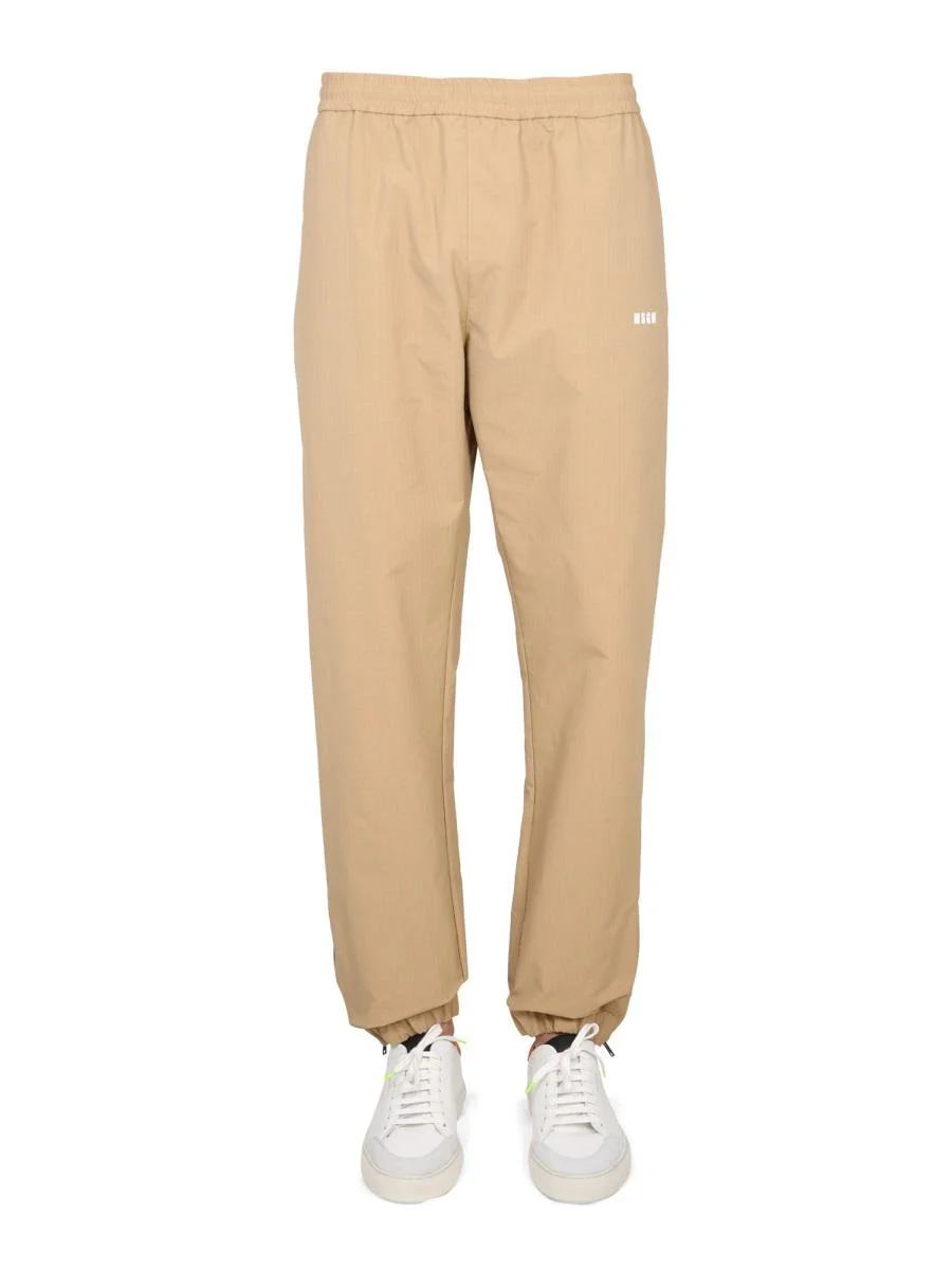 Msgm Pants With Logo - 1